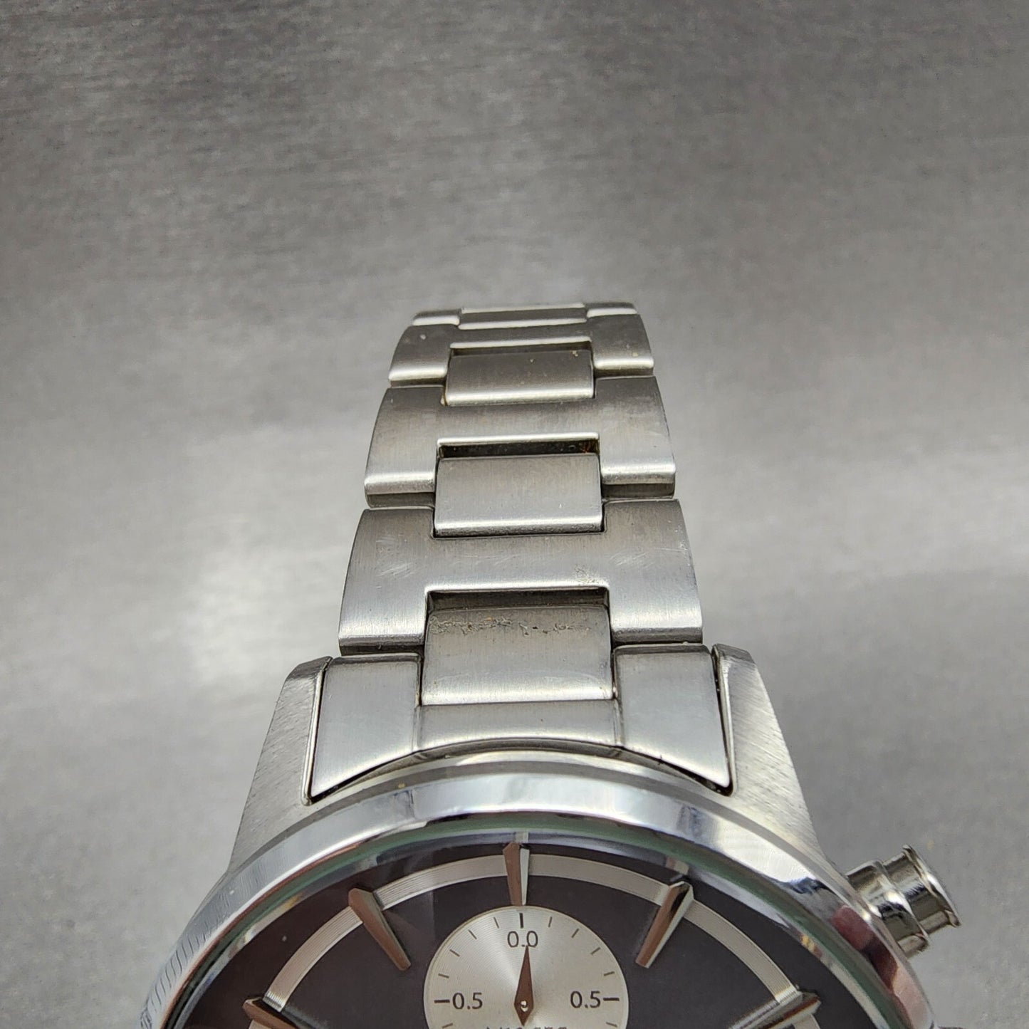 Seiko Wired Chronograph Watch Men 40mm Silver Dial Steel Date Vd57-kjd0 New Batt