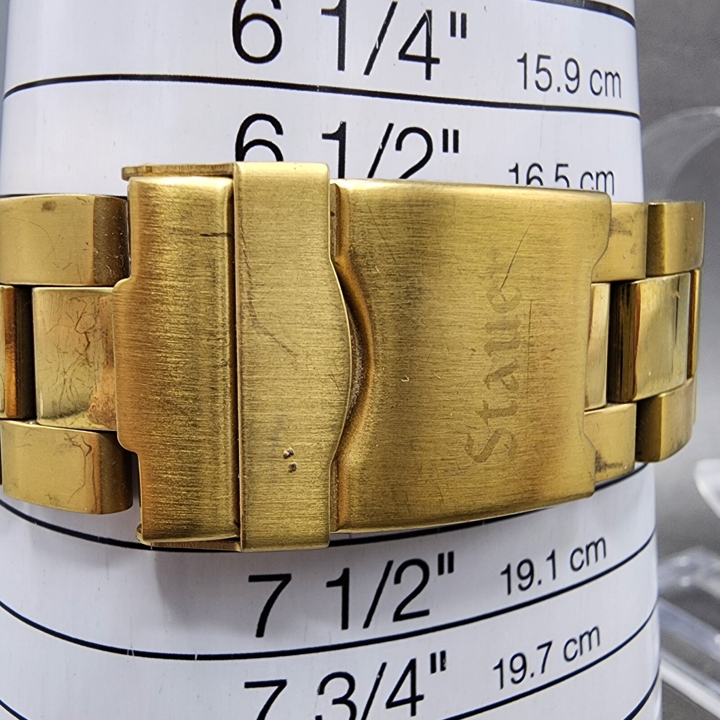 Stauer Watch Men 40mm Gold Foil Dial Gold Tone Daydate 24867 New Battery