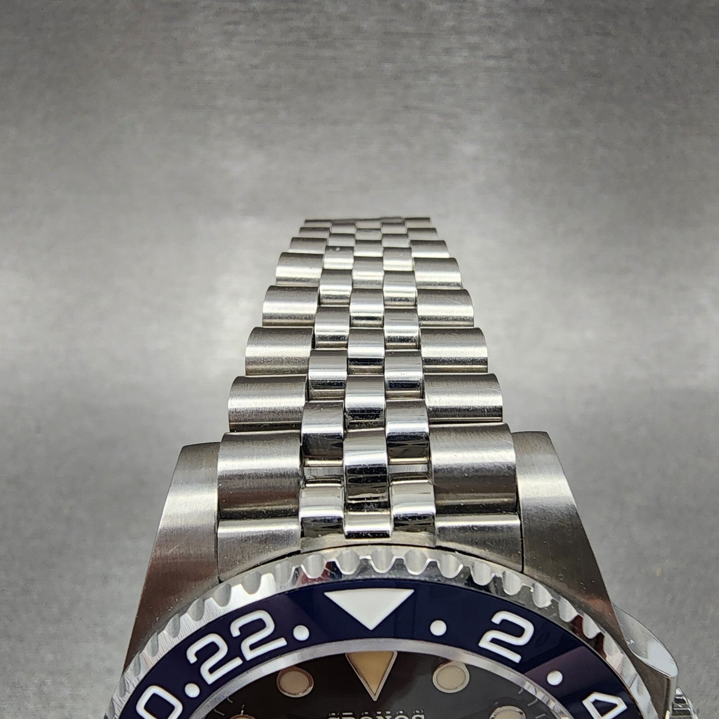 Cronos Pepsi GMT Watch Men 41mm Black Dial Steel Date Automatic Round Runs