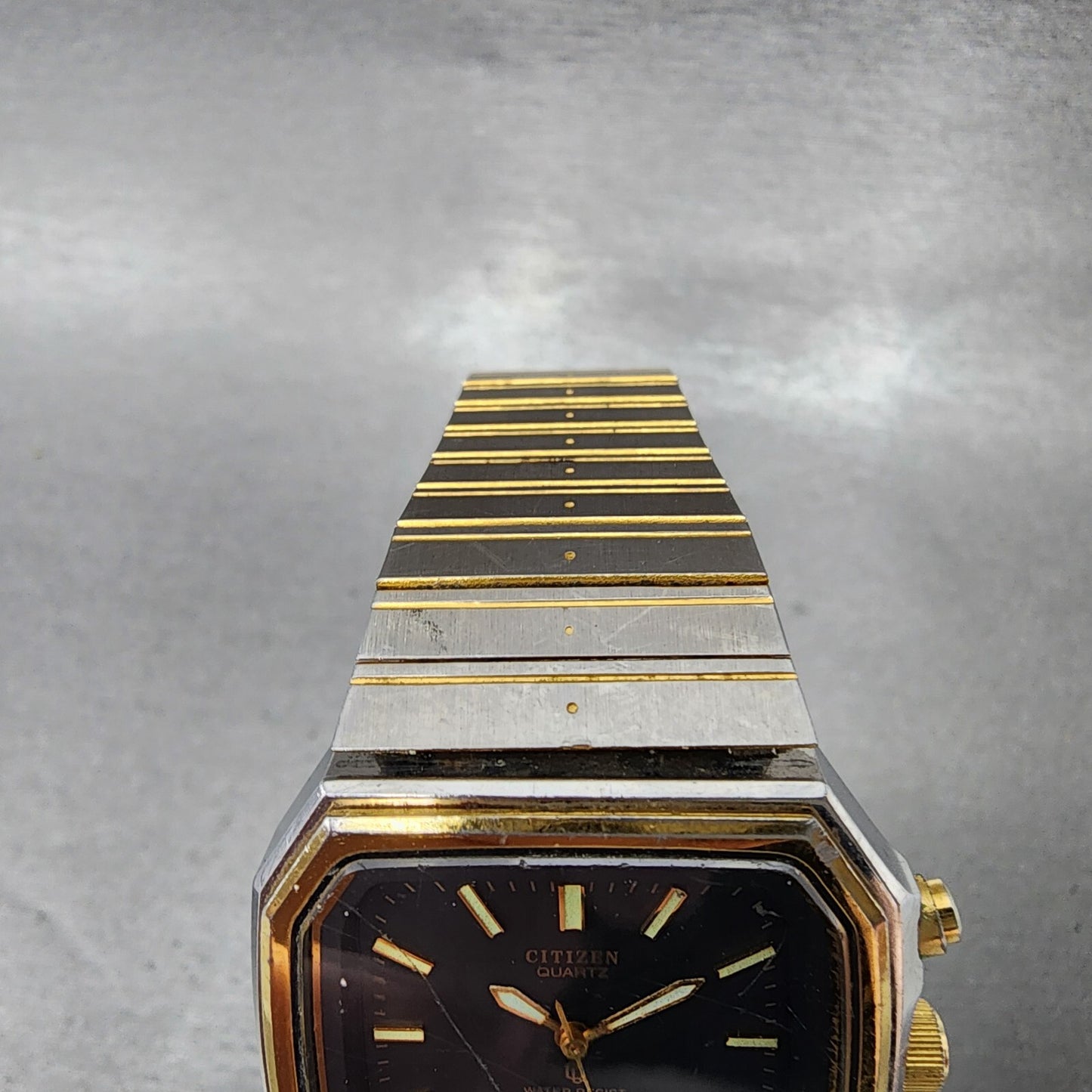 Citizen CQ Watch Men 32mm Black Dial Two Tone Analog Digital 8950-084985 PARTS