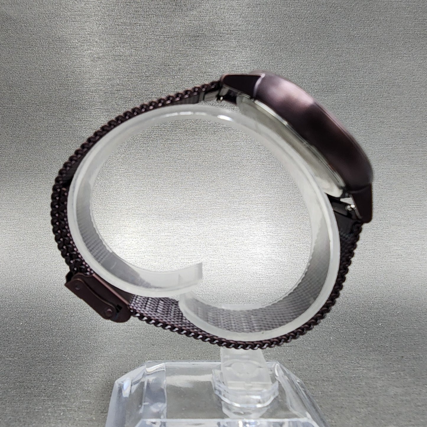 MVMT Dot Watch Women 36mm Purple Dial Purple Tone Round Mesh Band New Battery