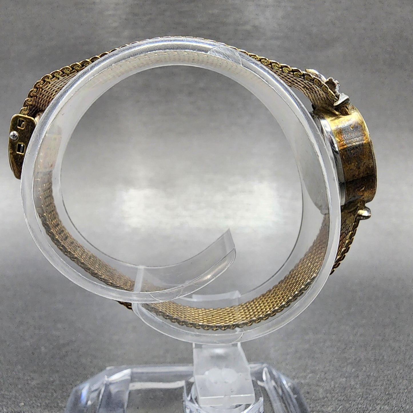 VTG Hamitlon Watch Women 14mm White Dial Gold Plated Oval Manual Wind PARTS
