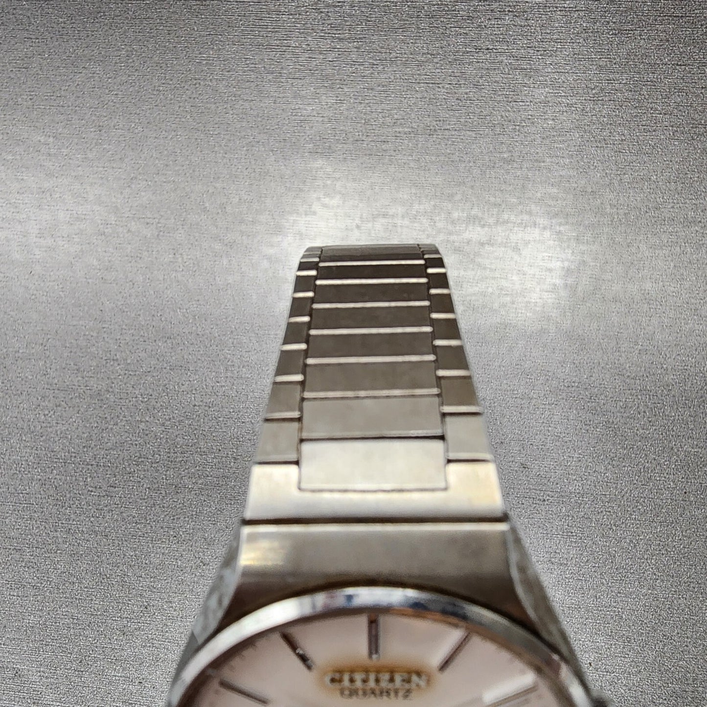 Citizen CQ Crystron Watch Men 33mm White Dial Steel Daydate 4-851153 8550 PARTS