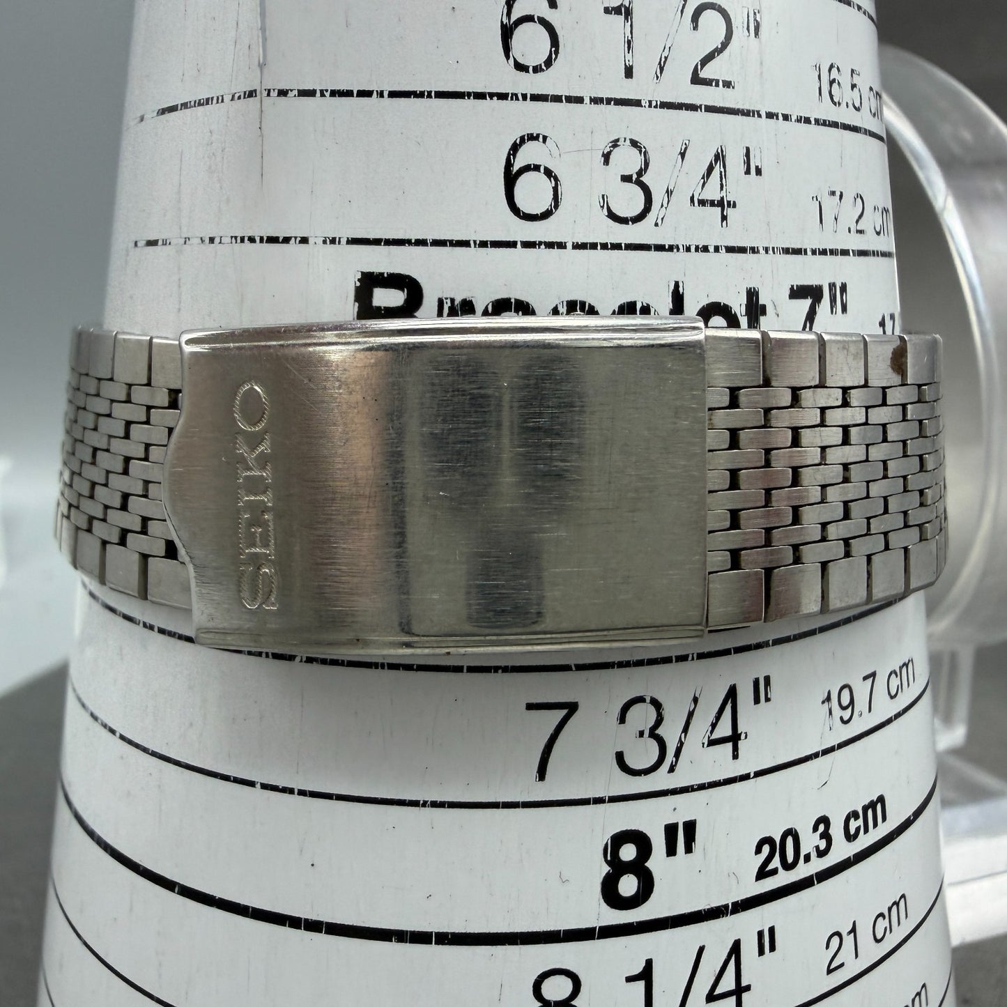 Seiko Spirit Watch Men 35mm Silver Dial Silver Tone Daydate 7N93-7000 New Batt10