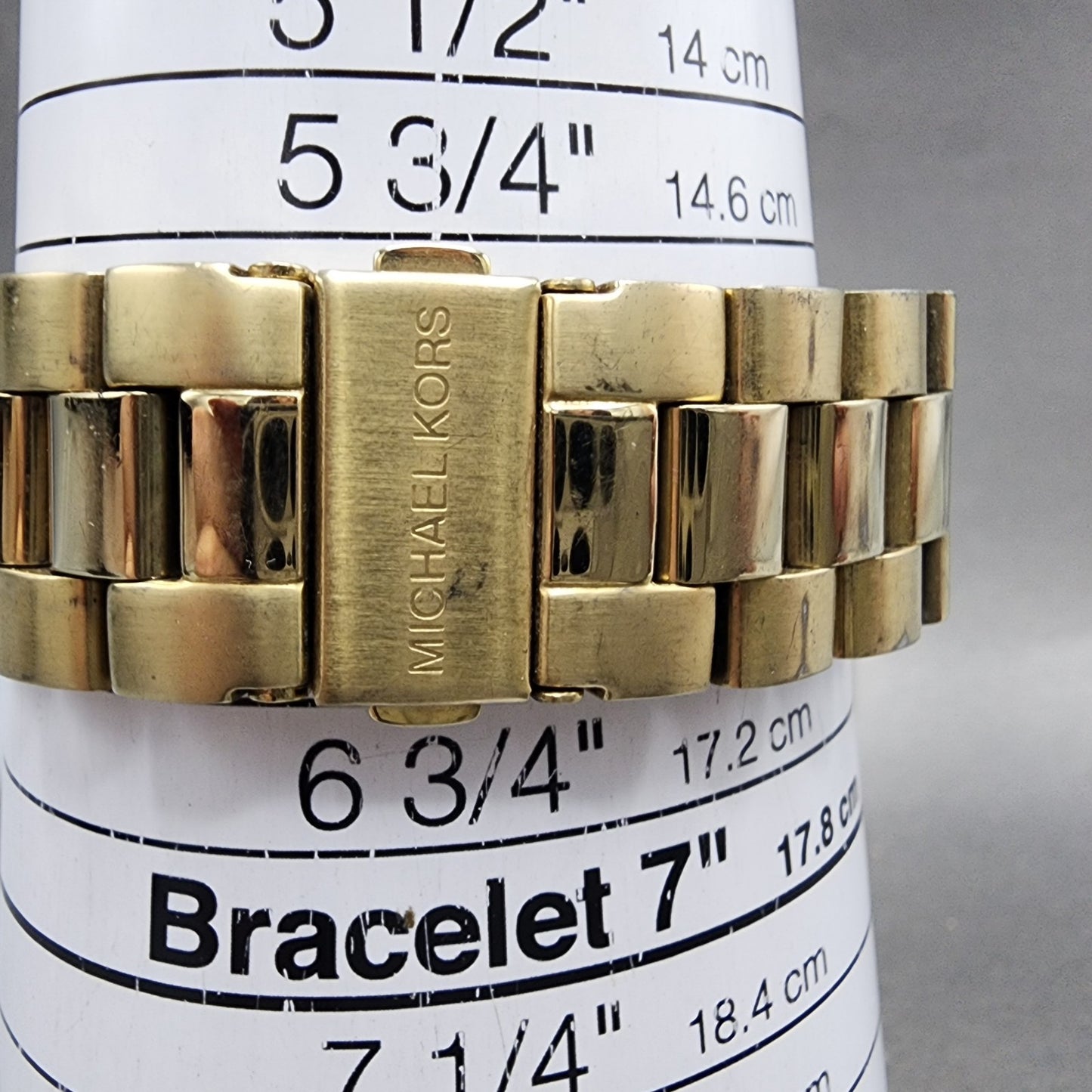 Michael Kors Runway Chronograph Watch Women 38mm Champagne Dial Gold New Battery10