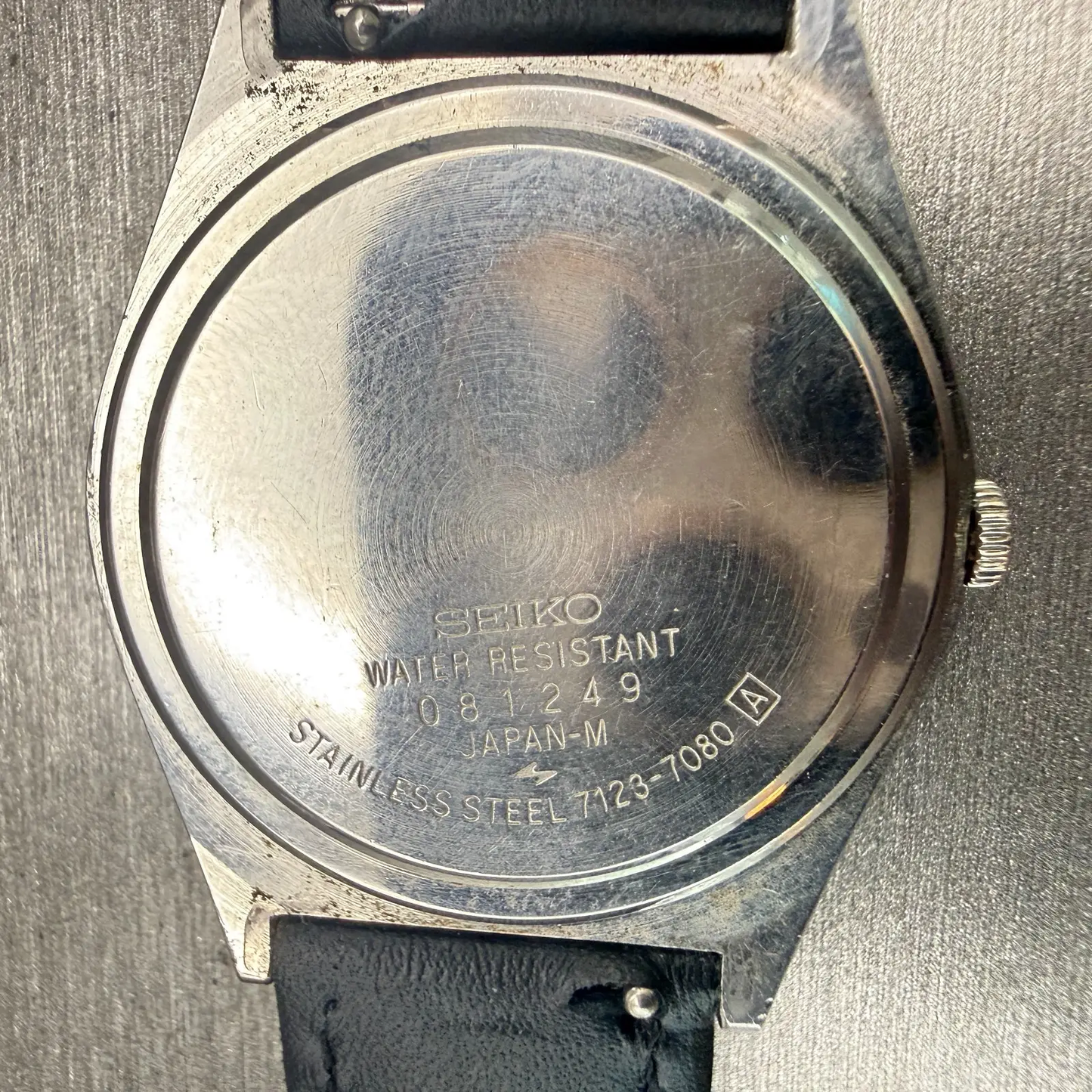 Seiko Watch Men 34mm Silver Dial Silver Tone Daydate Round 7123-7080 New Battery10
