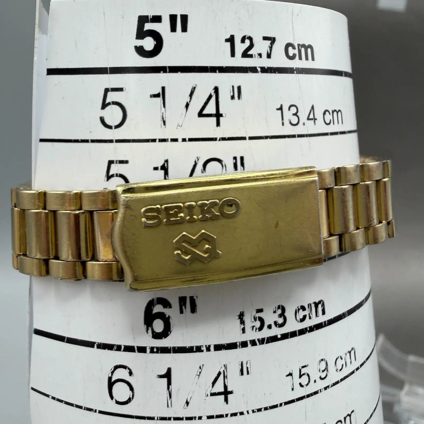 Seiko SQ Watch Women 24mm Gold Dial Gold Tone Daydate Round 3E23-0A60 NewBatt H910