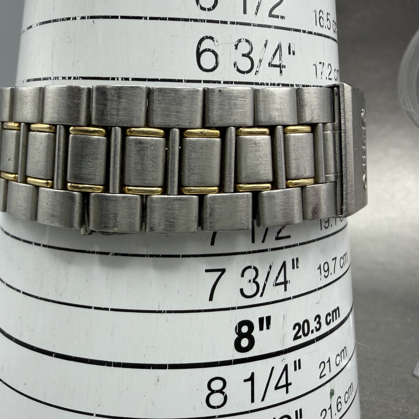 Seiko SQ Dive Watch Men 39mm White Dial Two Tone Daydate 5Y23-6130 New Battery10