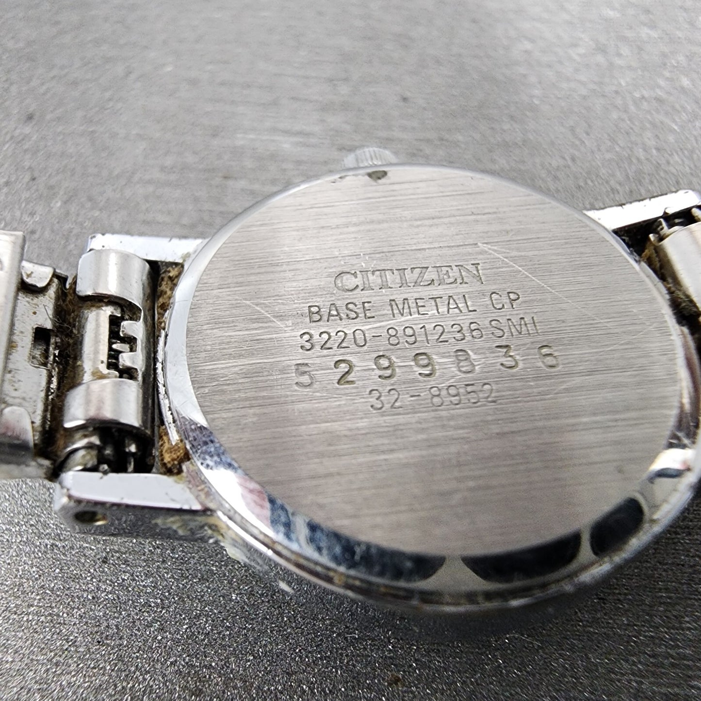 Citizen CQ Watch Women 21mm Silver Dial Silver Tone Round 3220-891236 New Batt