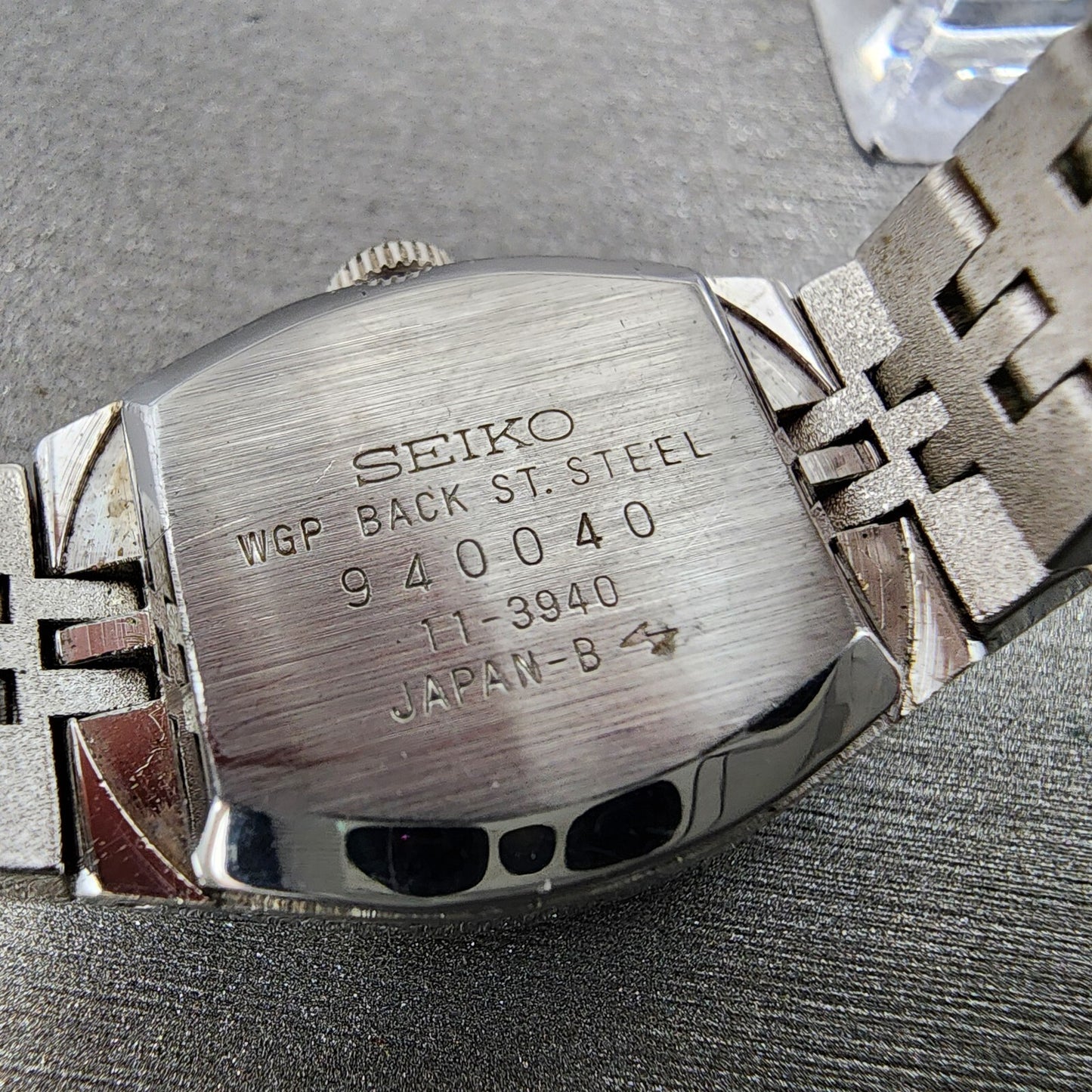 VTG Seiko Watch Women 19mm Blue Dial Gold plated Manual Wind 11-3940 Runs