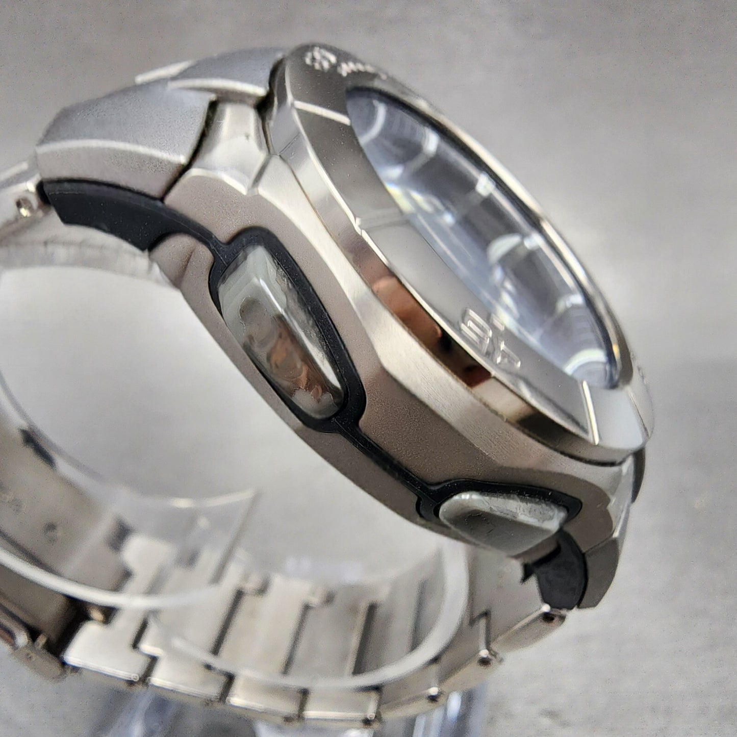 Casio Wave Ceptor WVA-410TJ Watch Men 43mm Analog Digital Titanium Alarm Works