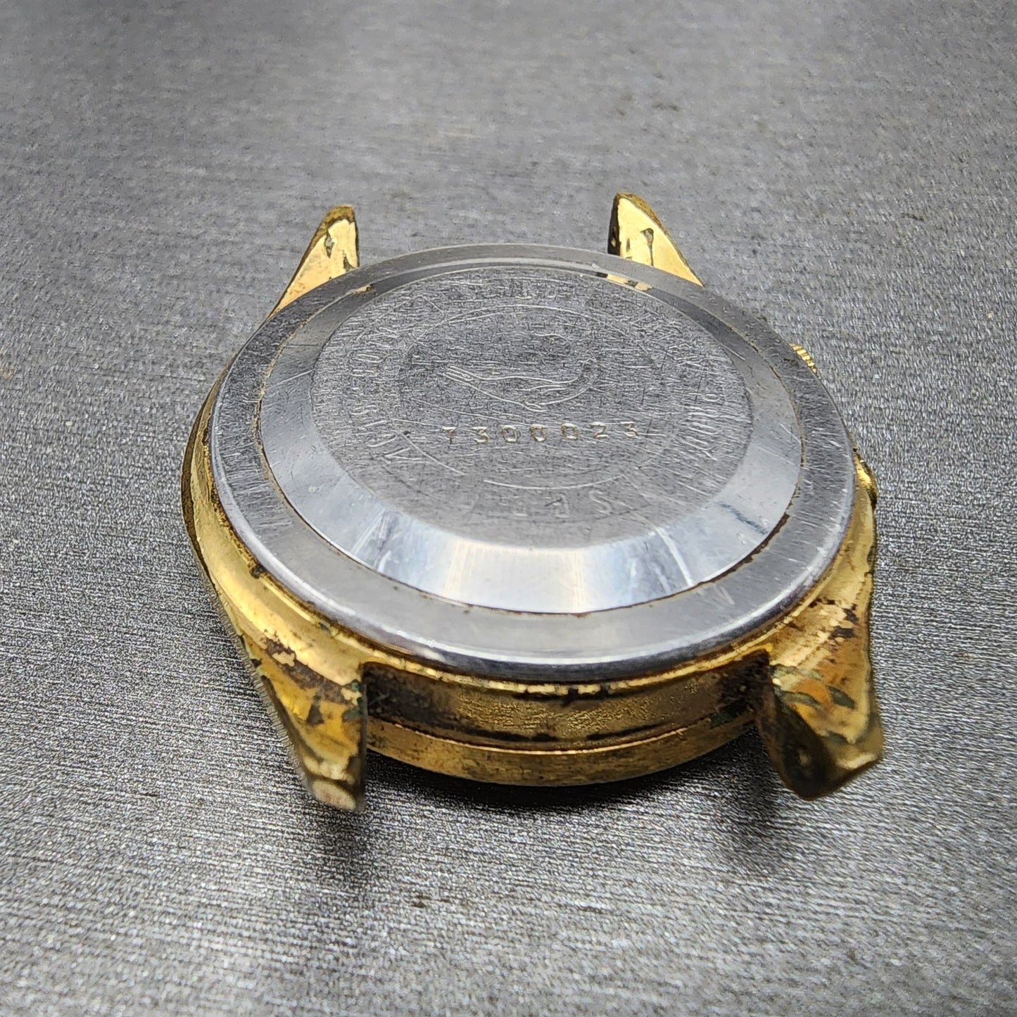 Seiko Sportsmatic 5 Deluxe Watch Men 38mm Silver Dial Gold Tone 7619-9010 PARTS