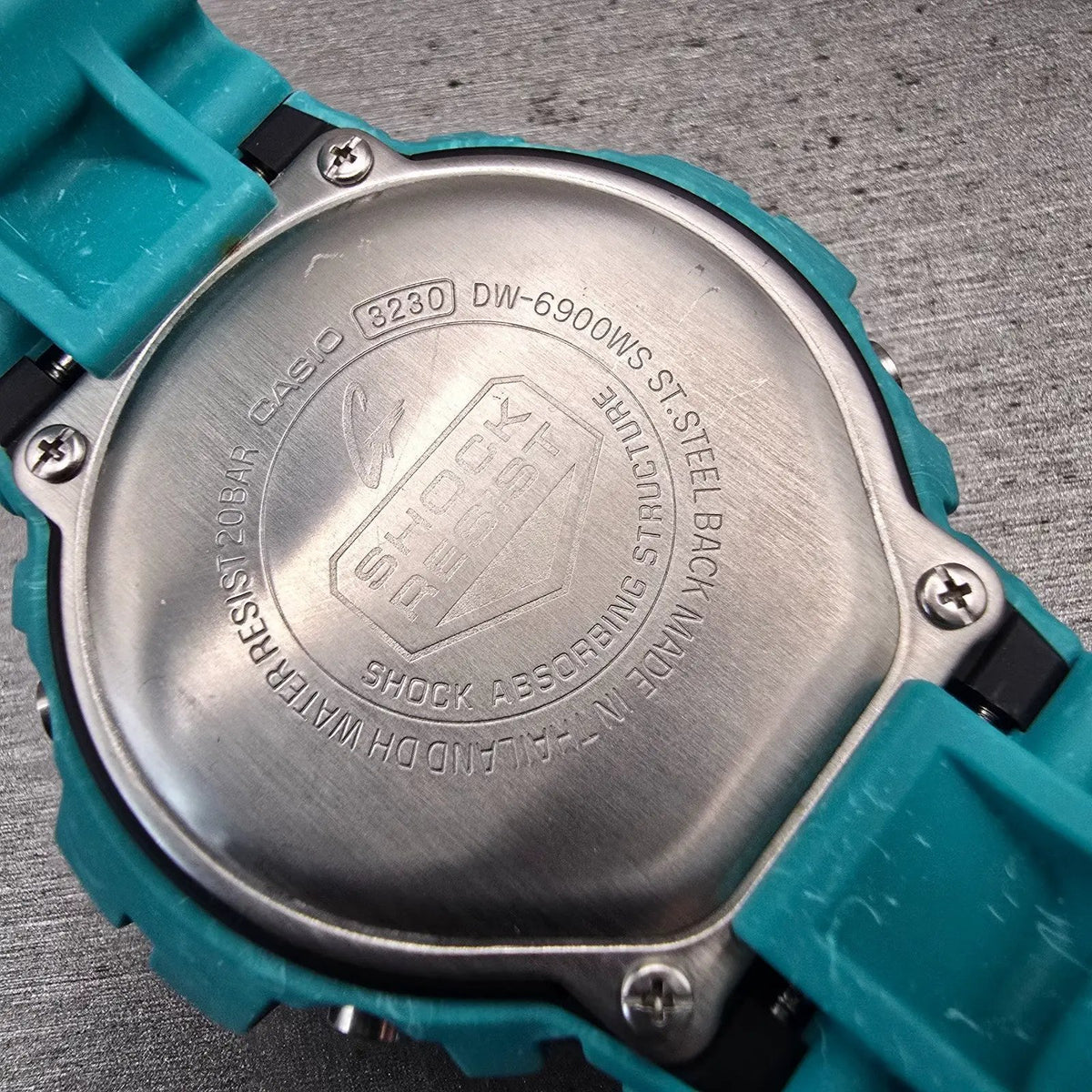 Casio G-Shock DW-6900WS Watch Men 50mm Black Dial Blue Chrono Alarm New Battery10