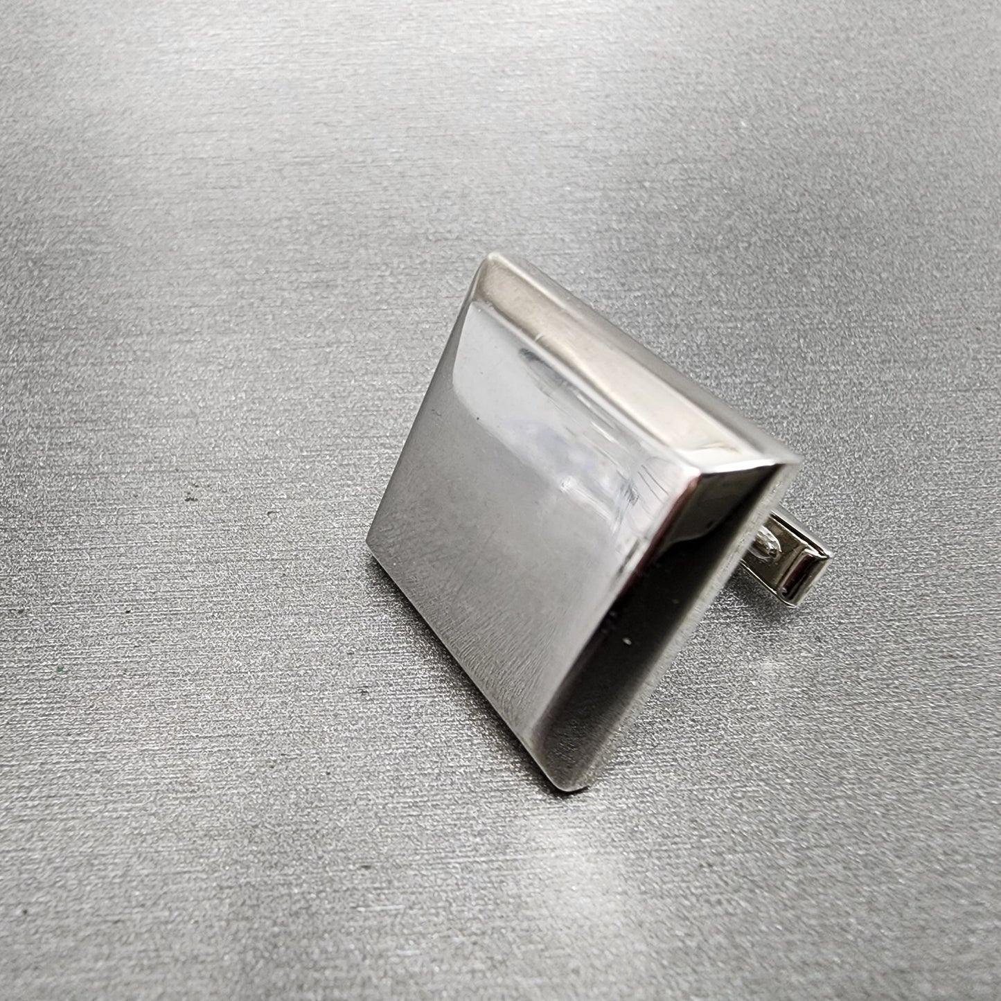 VTG Endura Cuff Link Watch Silver Tone White Dial Manual Wind PARTS