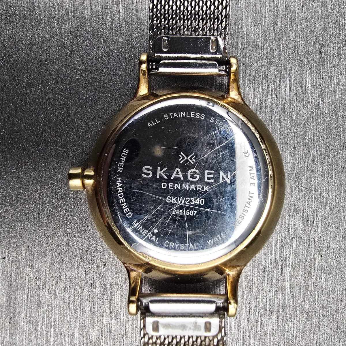 Skagen Anita Lille Watch Women 30mm Silver Dial Gold Tone SKW2340 New Battery10