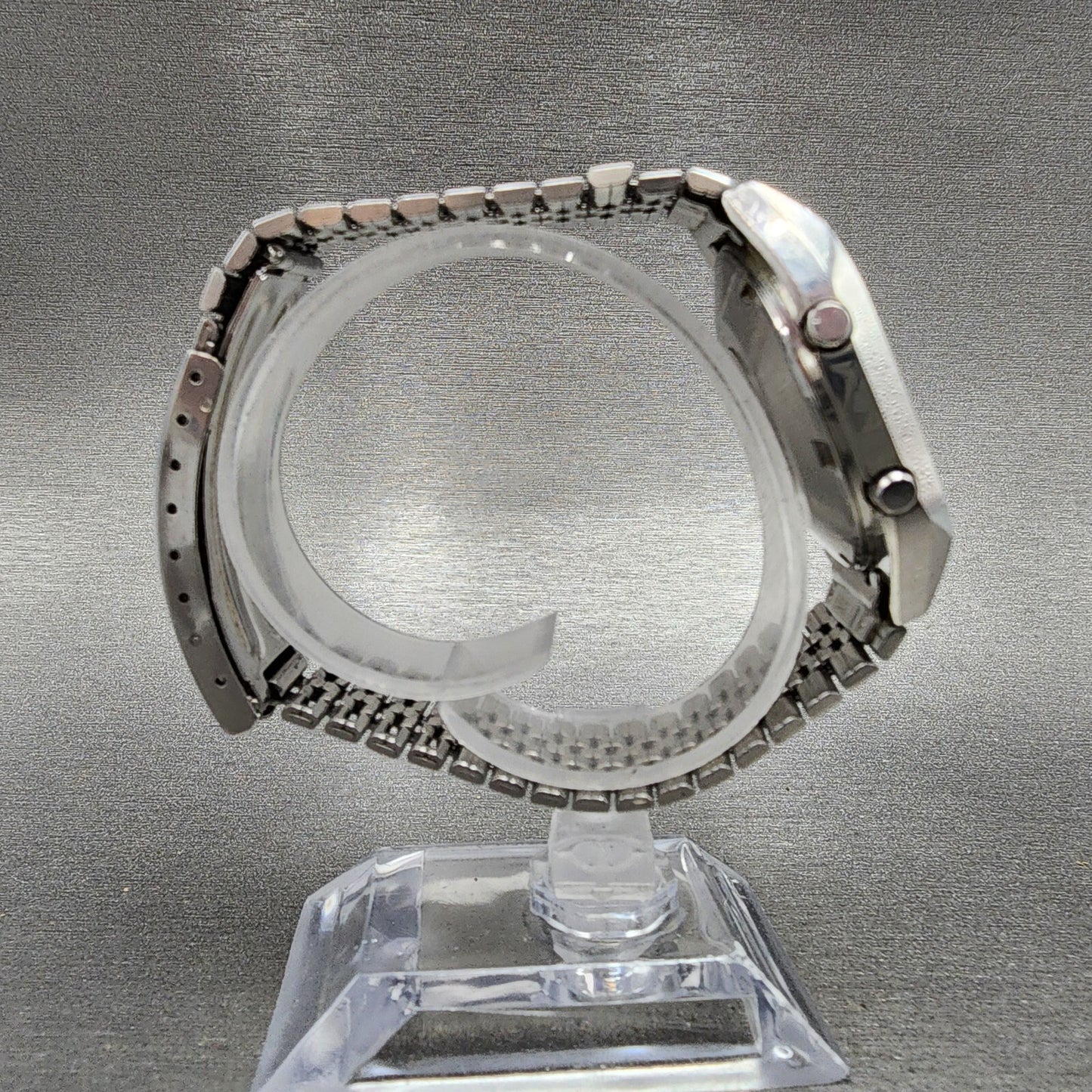 Seiko Digital Watch Men 34mm Digital Steel Alarm A134-5009 Rectangle PARTS