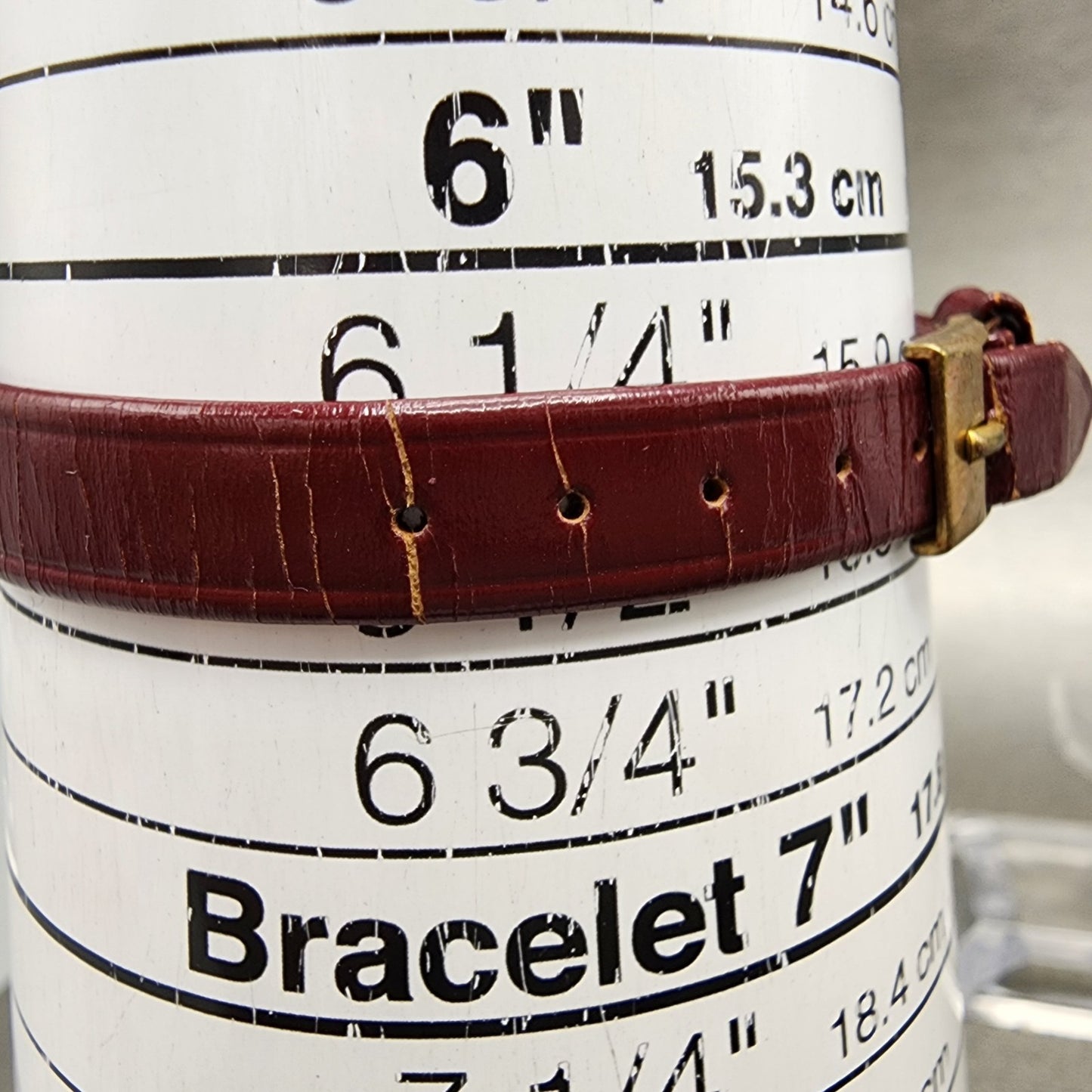 Ernest Borel Watch Women 25mm Red Dial Gold Plated Manual Wind Runs VTG14