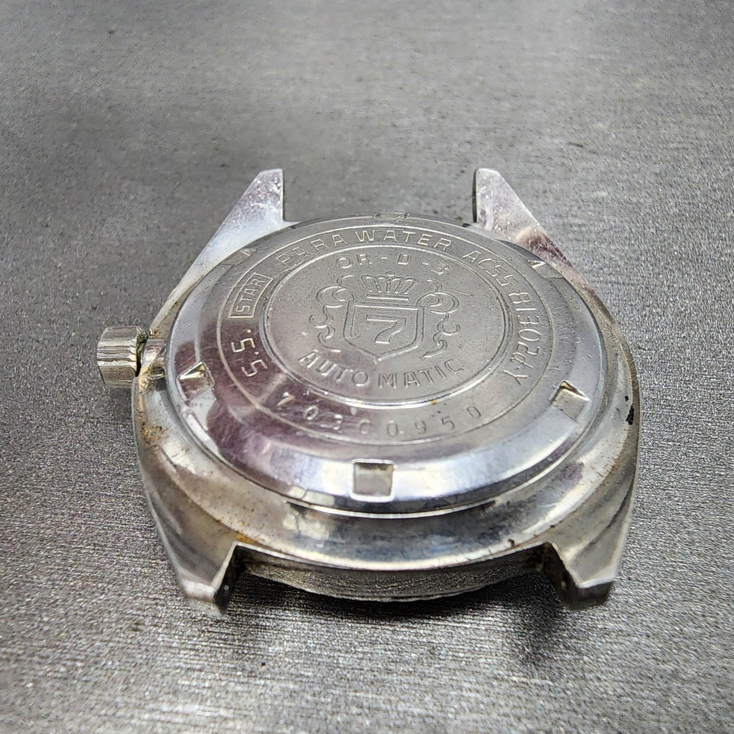 Citizen Crystal 7 Watch Men 38mm Gray Dial Silver Tone Daydate 33 Jewels PARTS