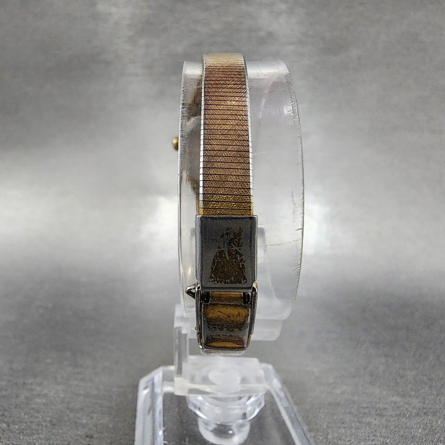 VTG Seiko Watch Women 16mm Champagne Dial Gold Tone Octagon 5420-5059 New Batt