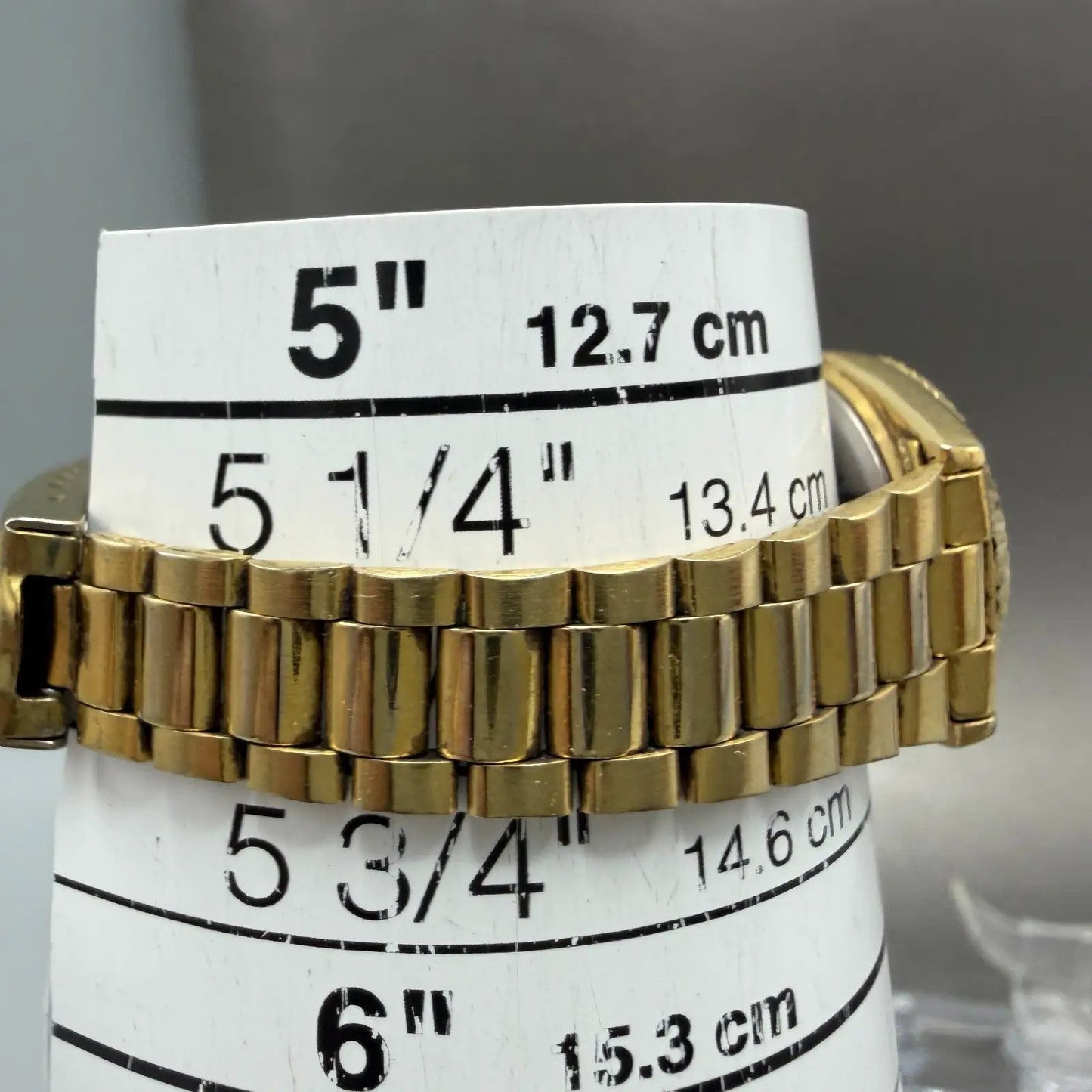 Seiko SQ Watch Women 24mm Champagne Dial Gold Tone Daydate 3e23-0a69 New Batt GJ10