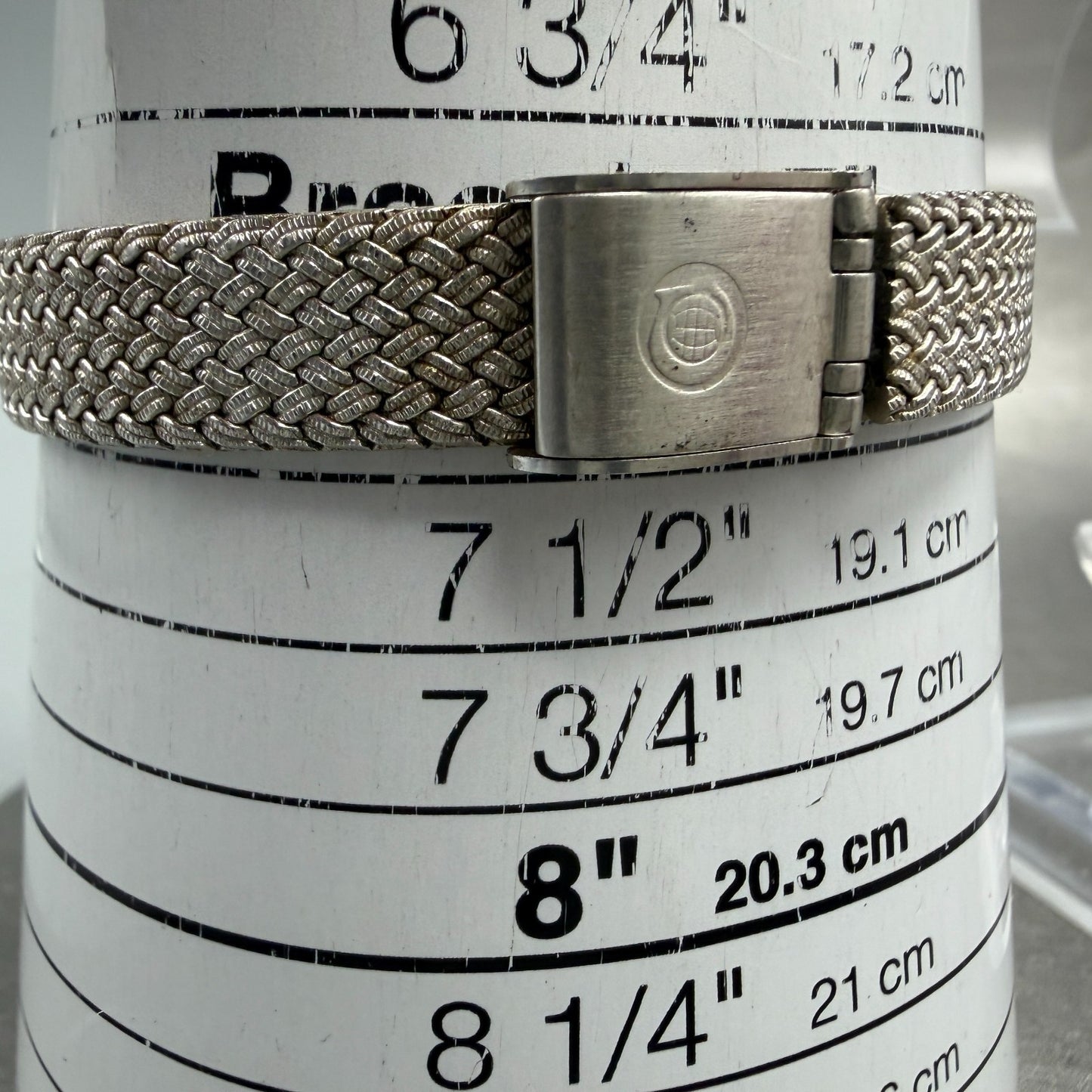 Cyma Watch Women 22mm Silver Dial Silver Tone Rectangle Mesh E616 New Battery10