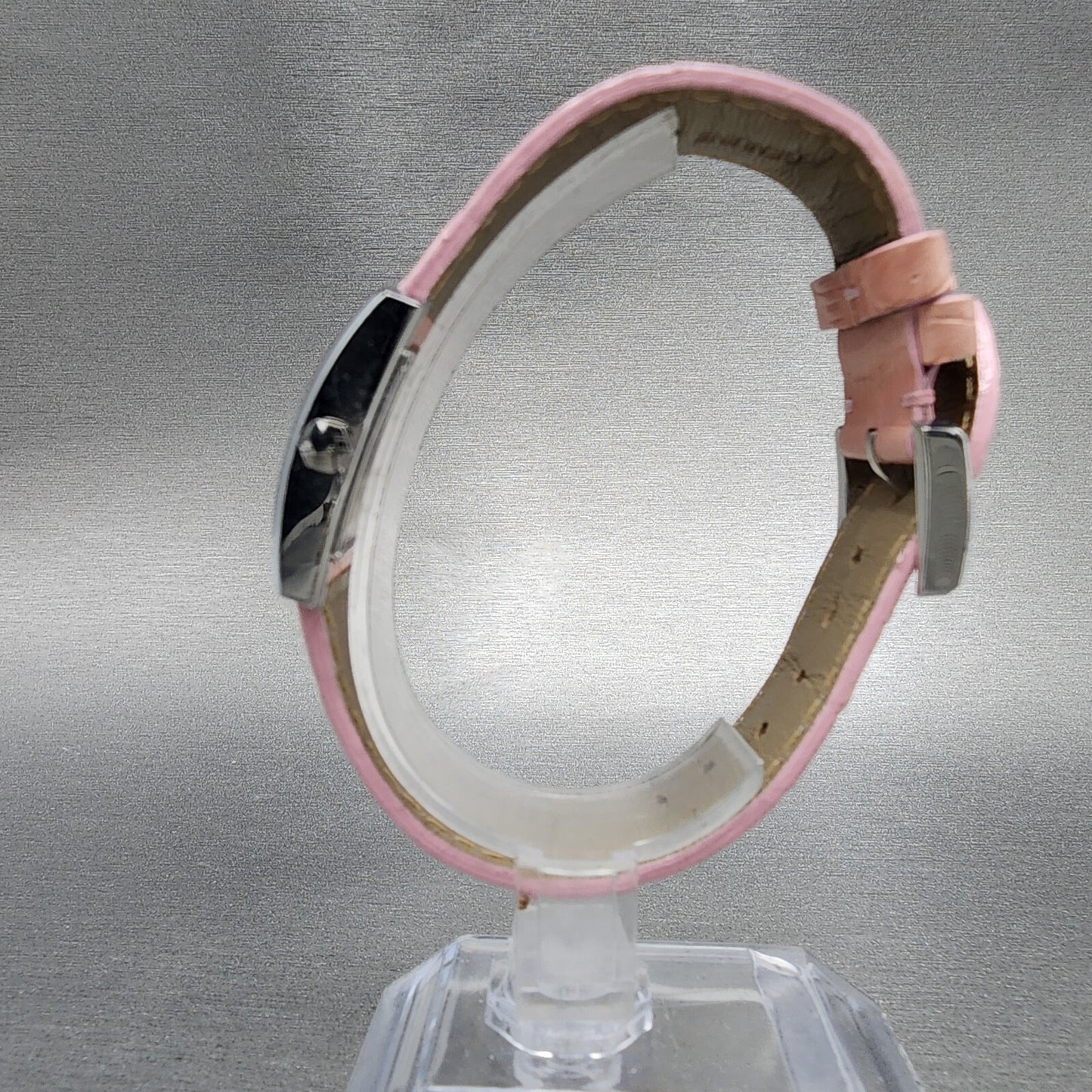 Movado Eliro Watch Women 32mm Pink Dial Silver Tone Rectangle New Battery