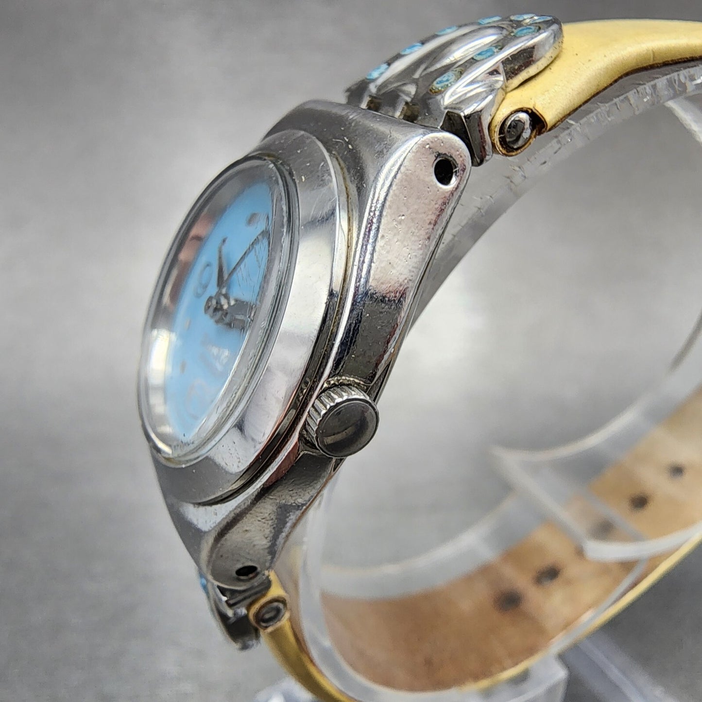 Swatch Indian Treasure Watch Women 25mm Blue Dial Steel Round YSS204 New Batt