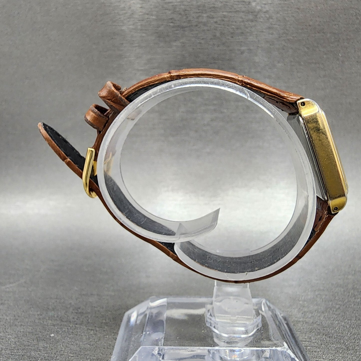 Citizen CQ Tank Watch Women 19mm Champagne Dial Gold Tone Rectangle New Battery