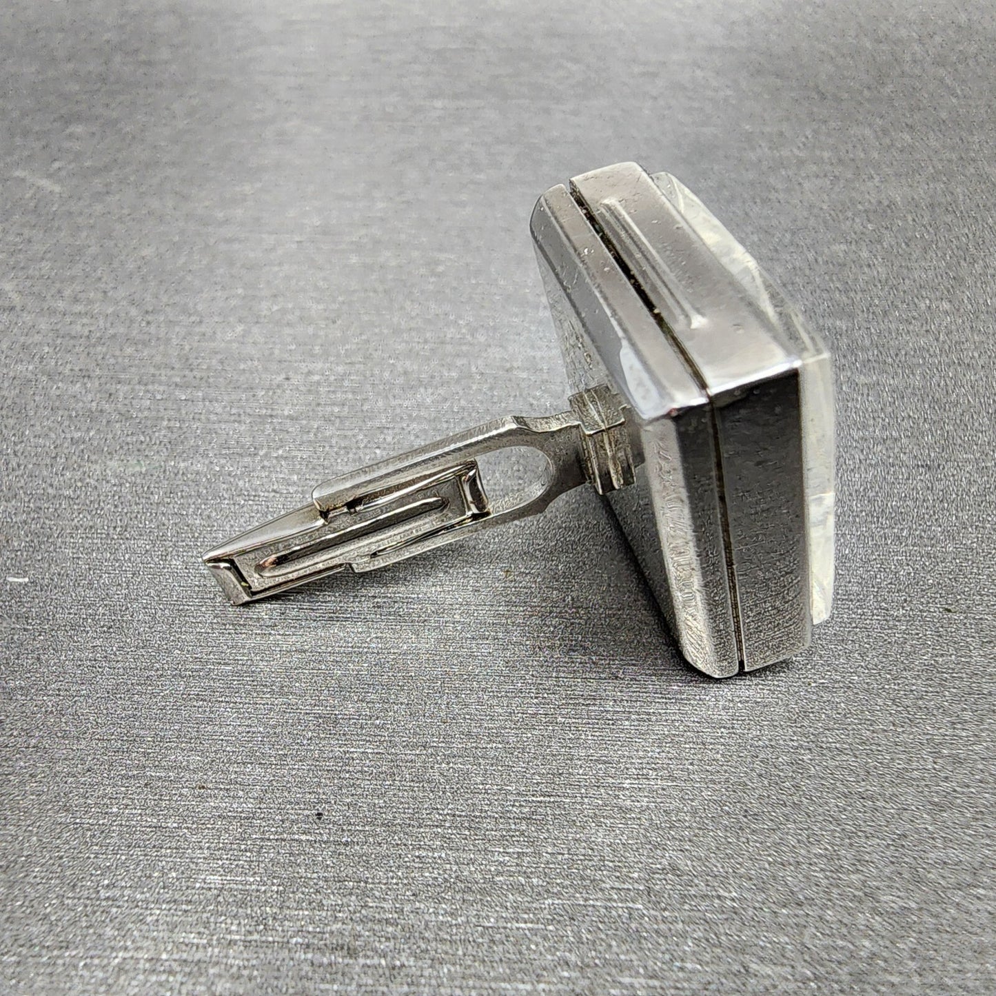 VTG Endura Cuff Link Watch Silver Tone White Dial Manual Wind PARTS