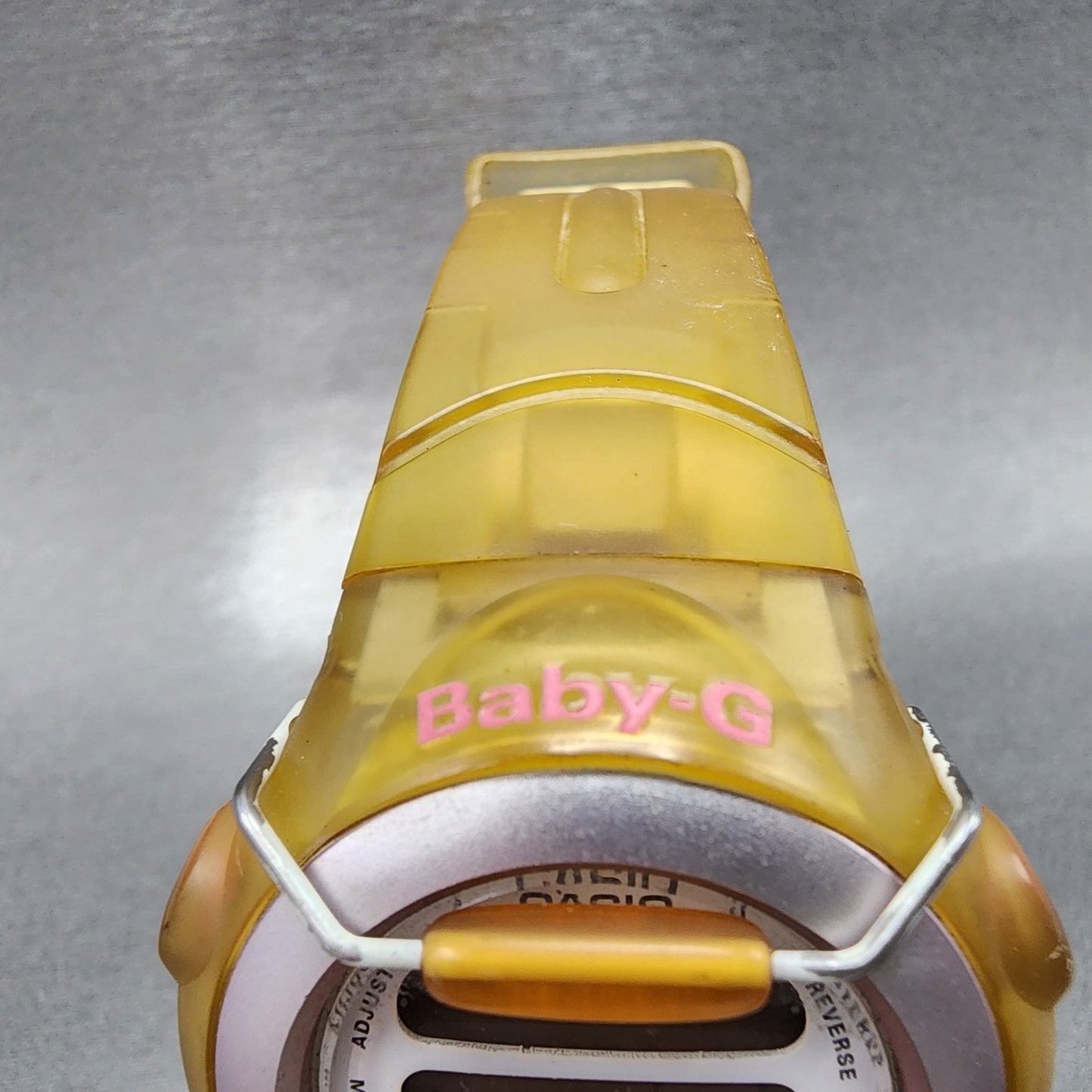 Casio baby G Watch Women 41mm Digital Clear Case Round Alarm Chrono New Battery