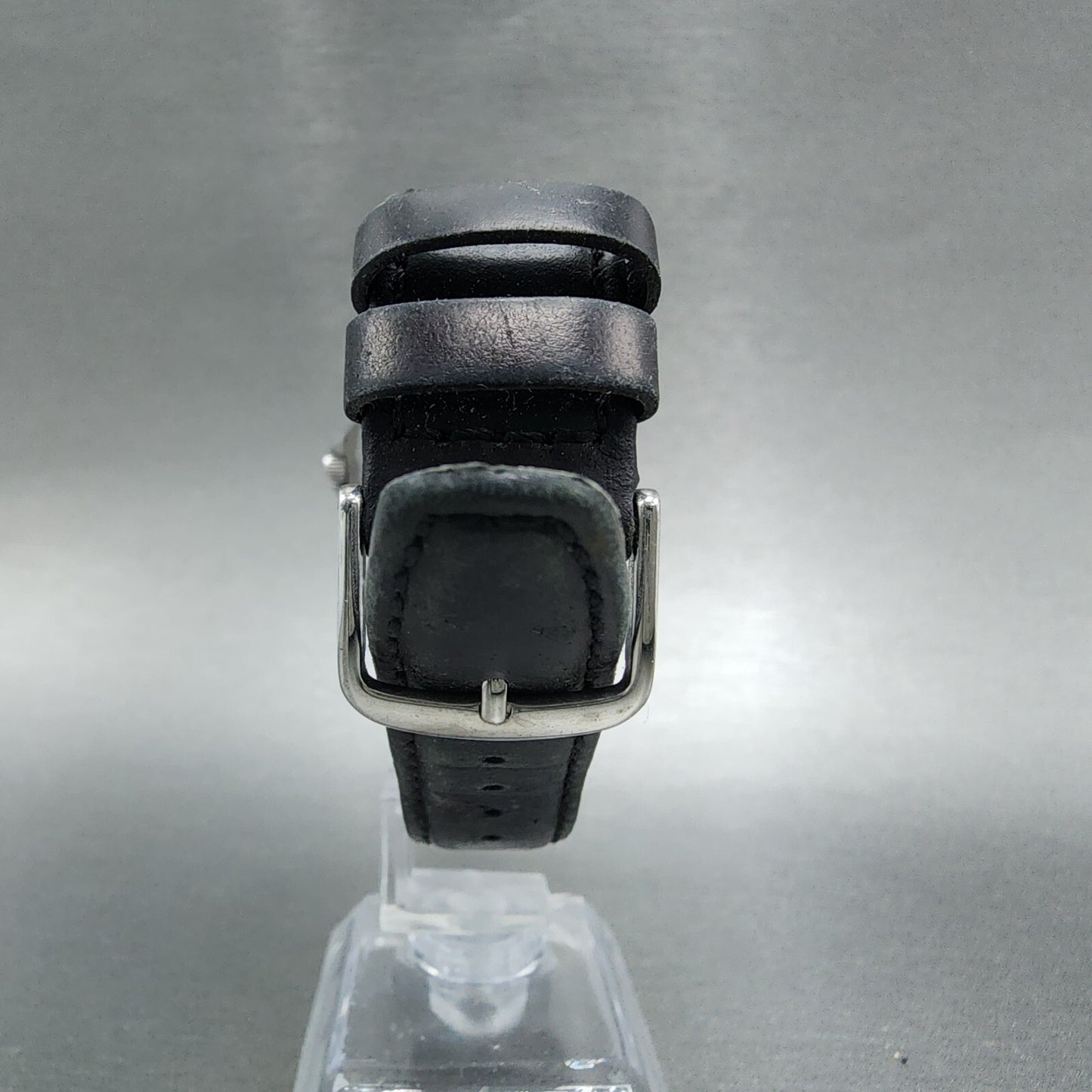 LL Bean Alarm Watch Men 34mm Black Dial Stainless Steel Date Round New Battery