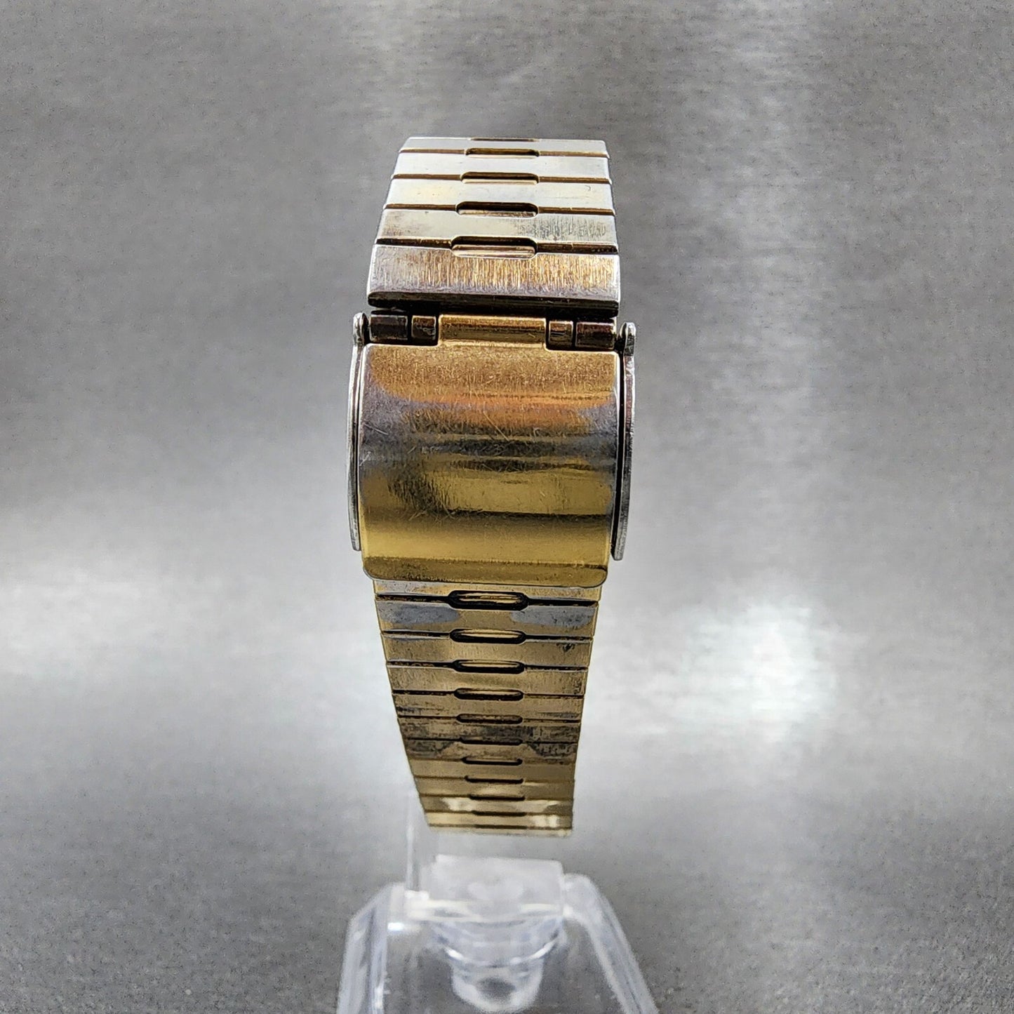 Seiko Tank Watch Men 28mm Gold Dial Gold Tone Octagon 7430-5079 New Battery