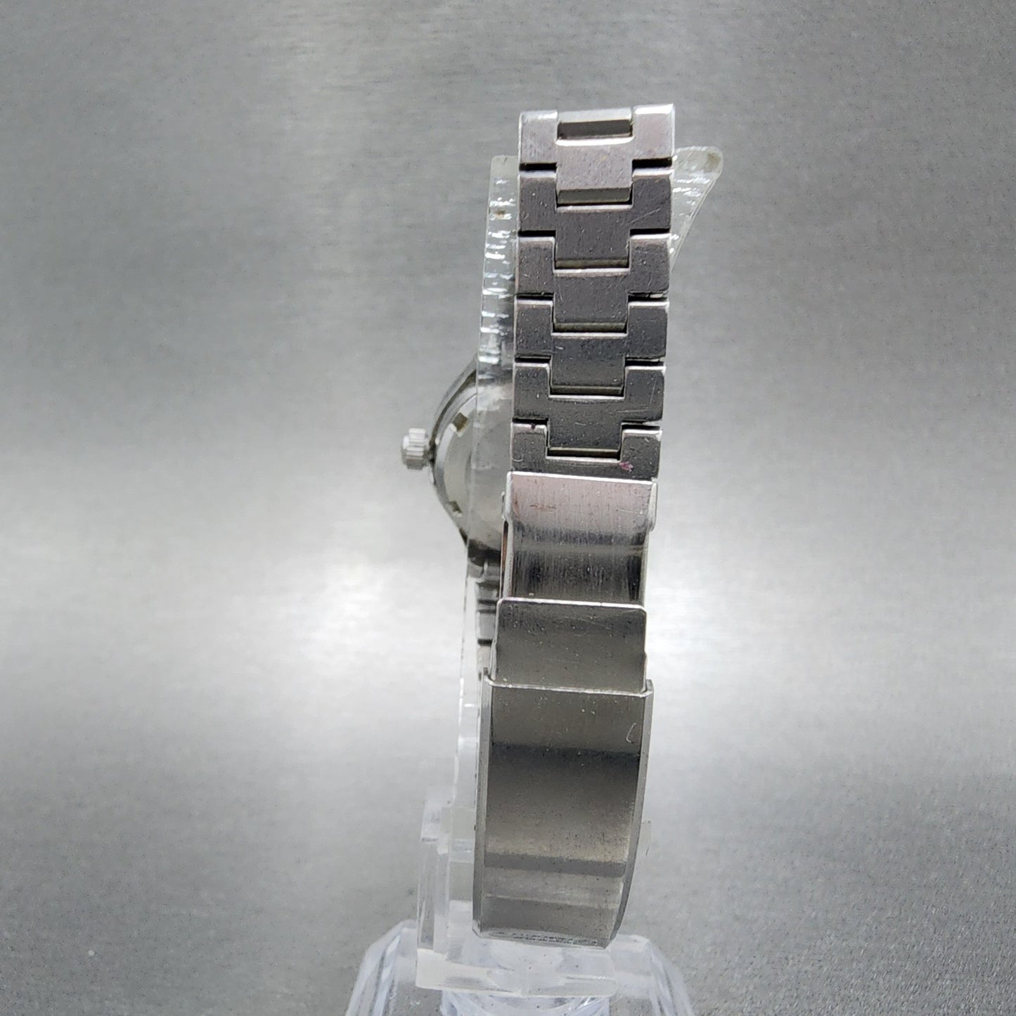 Seiko Automatic Watch Women 24mm Blue Dial Silver Tone Daydate 2706-0310 Runs