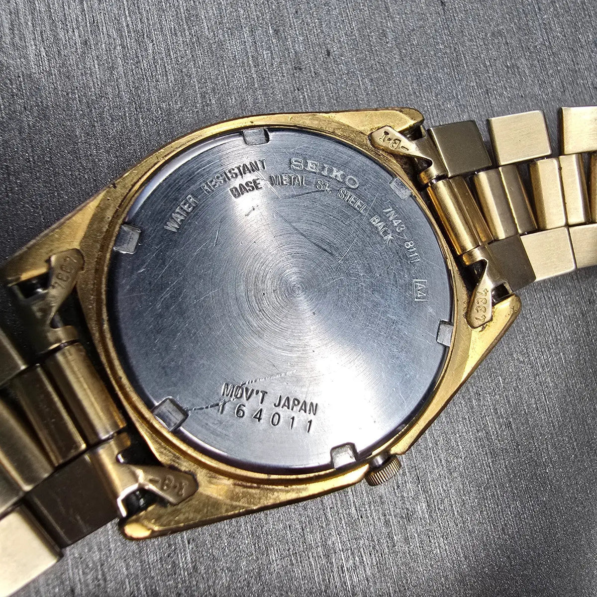 Seiko President Watch Men 35mm Champagne Dial Gold Tone 7N43-8111 New Battery10