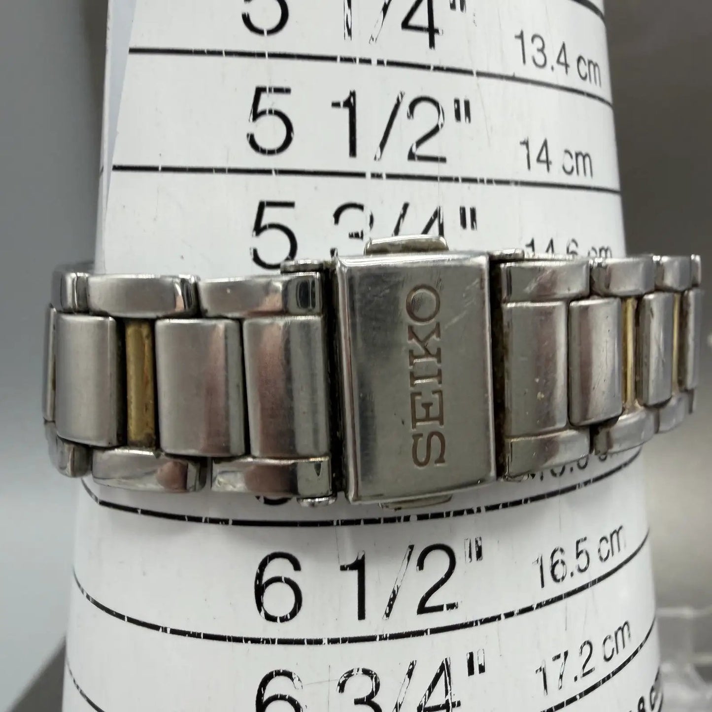 Seiko Tank Watch Women 21mm White Dial Two Tone Rectangle 1N00-0RT0 New Battery10