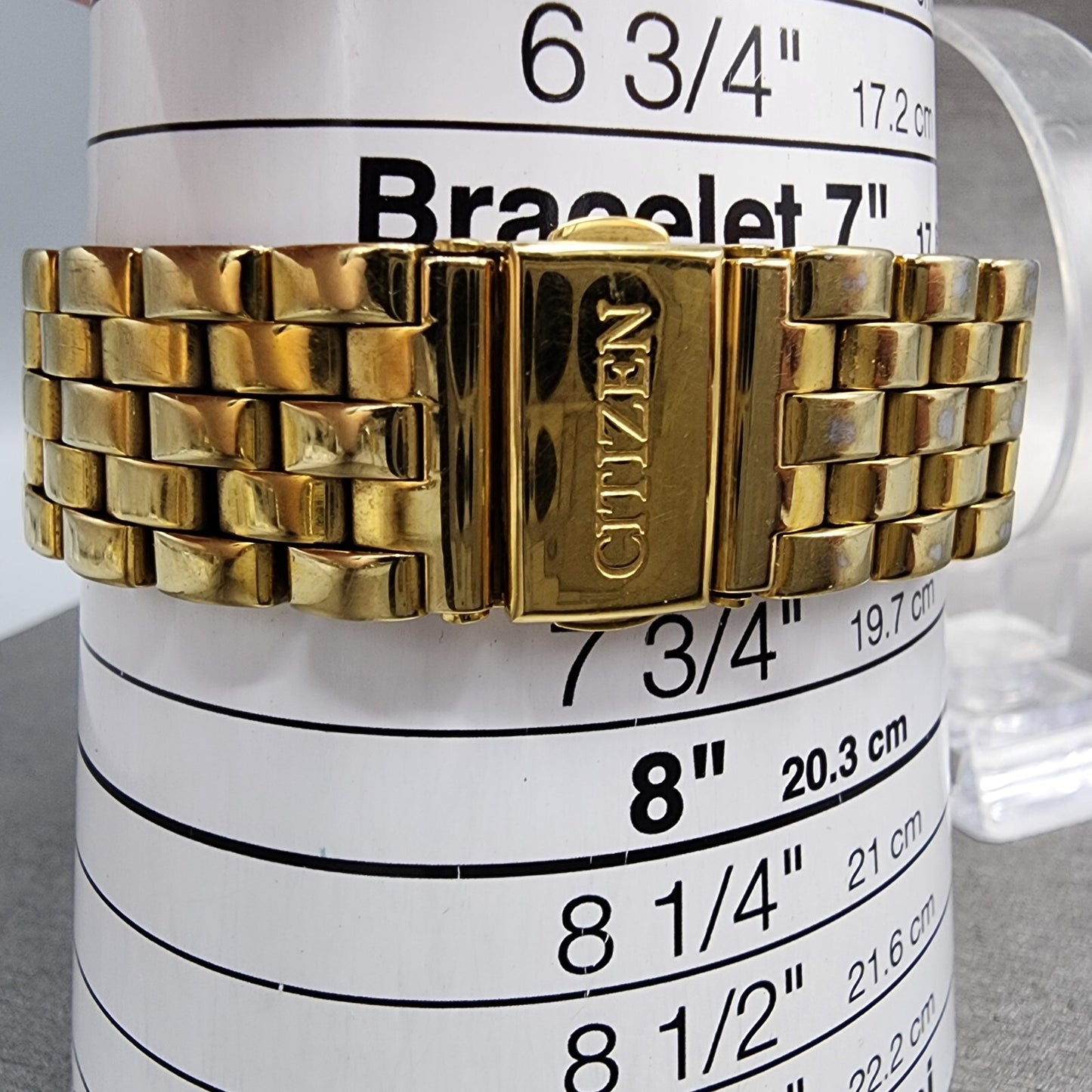 Citizen Tank Watch Men 27mm Champagne Dial Gold Tone Rectangle New Battery