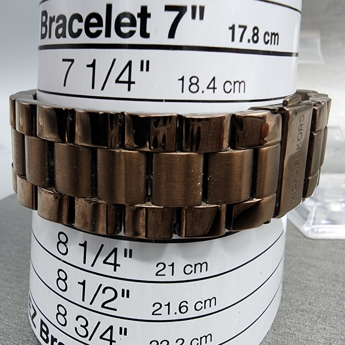 Michael Kors Runway Watch Men 38mm Brown Dial Brown Tone Round MK5492 New Batt12