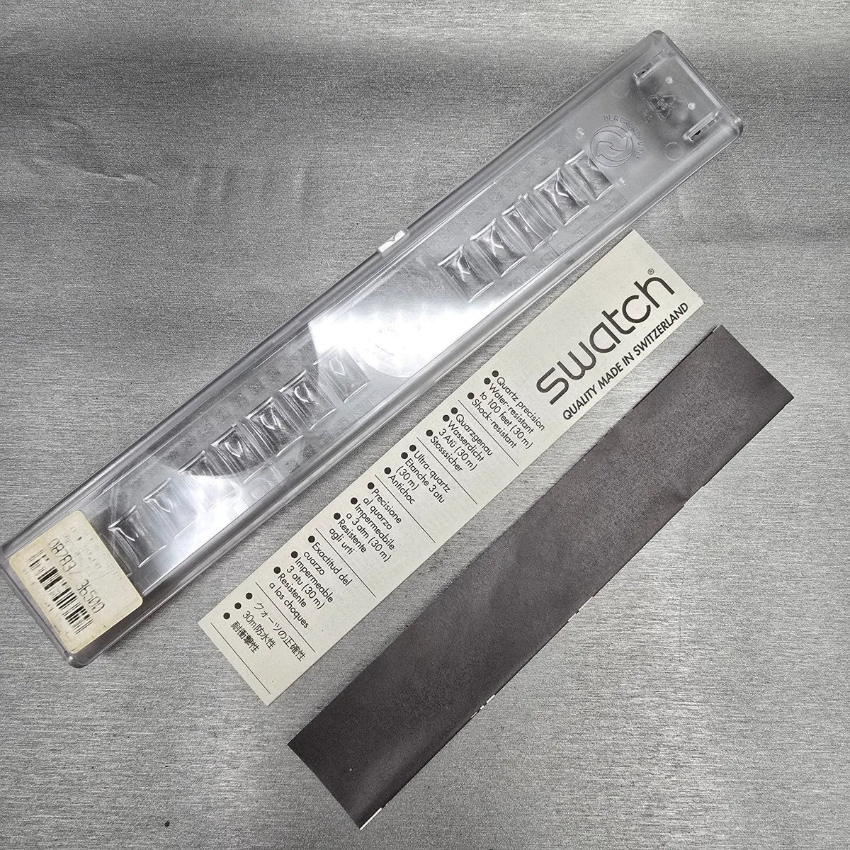 Swatch Time to Reflect Watch Men 34mm Silver Dial Clear Case GZ143 New Batt NOS17
