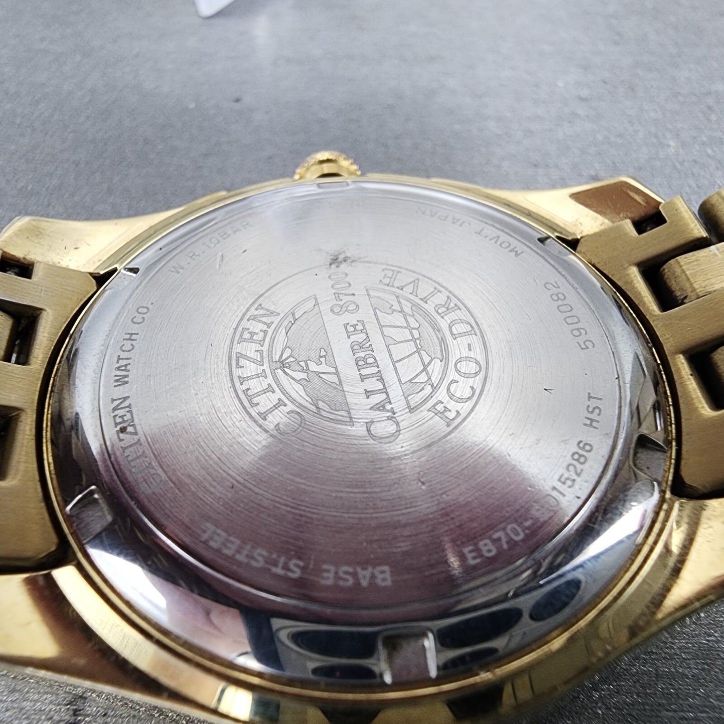 Citizen Eco-Drive Cal 8700 Watch Men 39mm White Dial Gold Perpetual Calendar B12