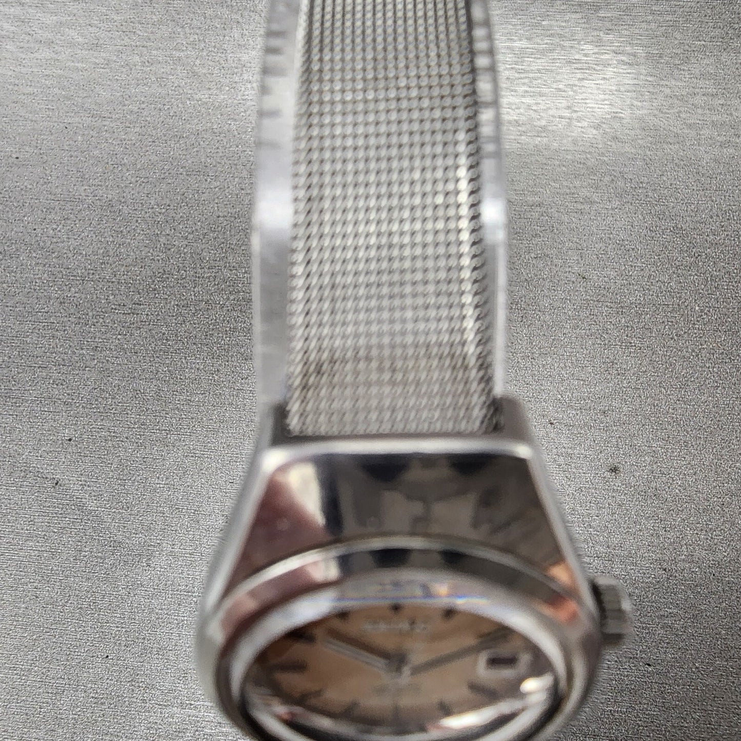 Seiko Special Watch Women 24mm champagne Dial Silver Tone Automatic 2205-0160