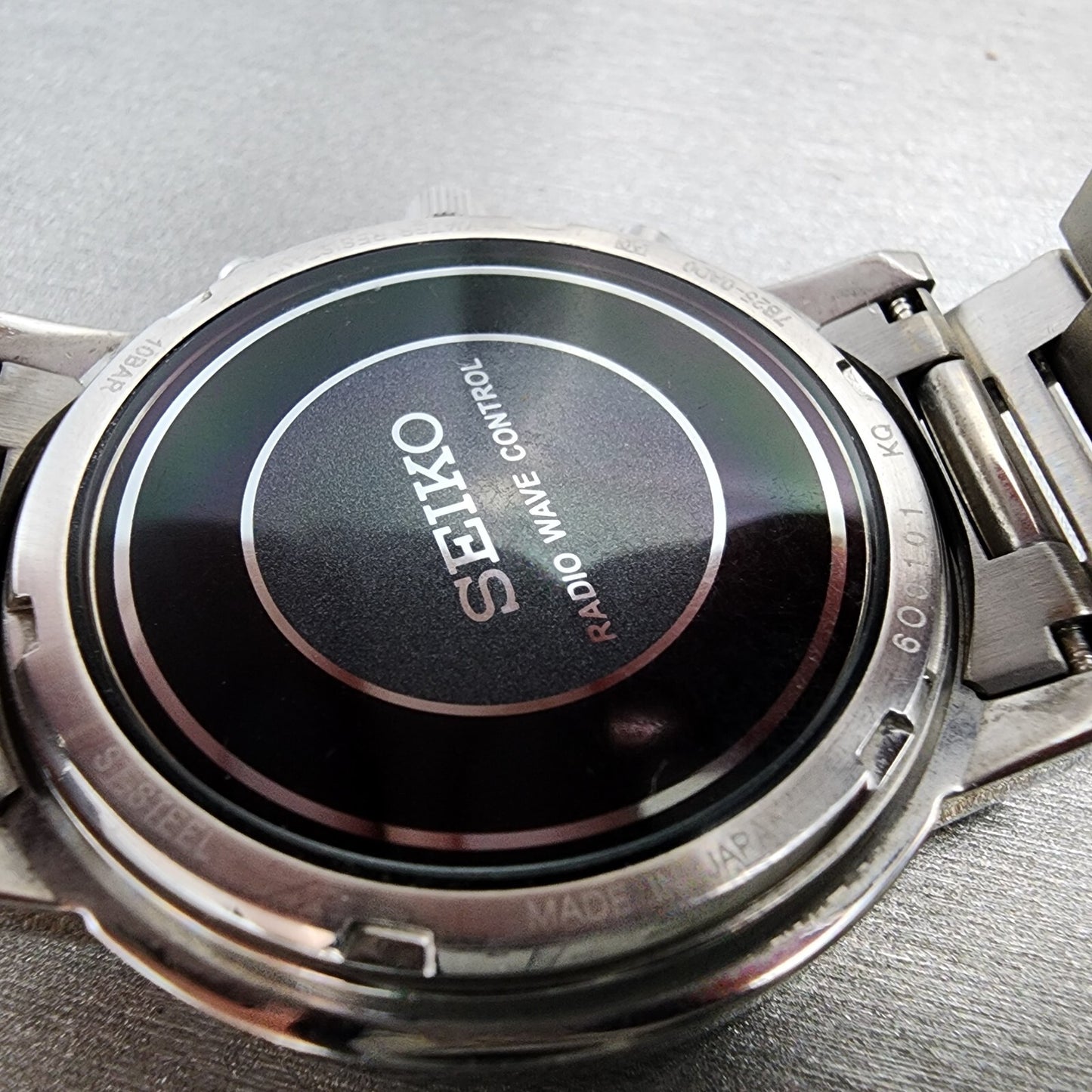 Seiko World Time Solar Watch Men 39mm Black Dial Silver Tone Date 7b25-0ad0 Runs