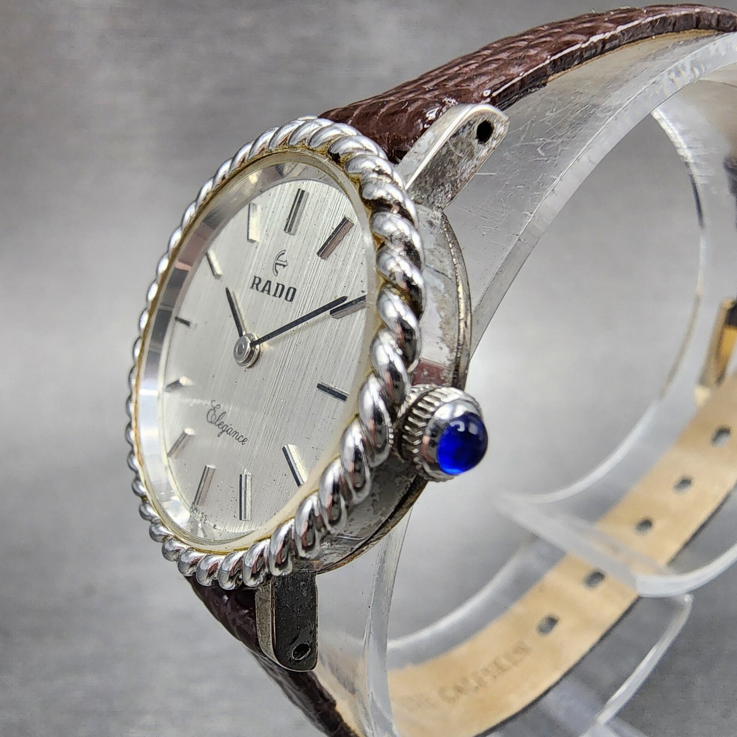 Rado Elegance Watch Women 23mm Silver Dial Steel Manual Wind Runs Vintage