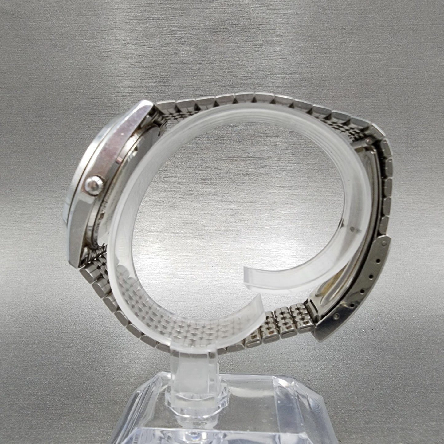 Seiko Lord Quartz Watch Men 34mm Green Dial Silver Tone Daydate 7853-7020 NewBat