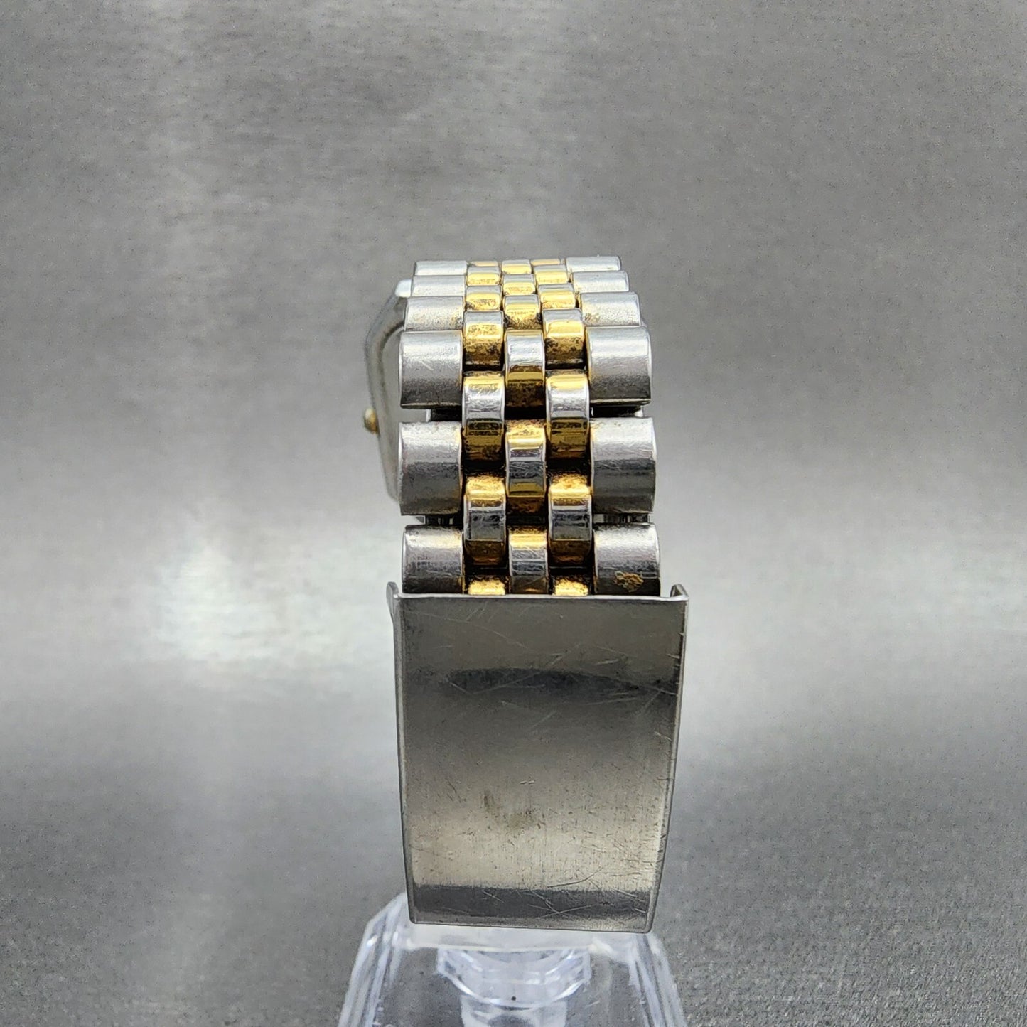 VTG Seiko Watch Men 30mm Silver Dial Two Tone Octagon 6430-5269 New Battery