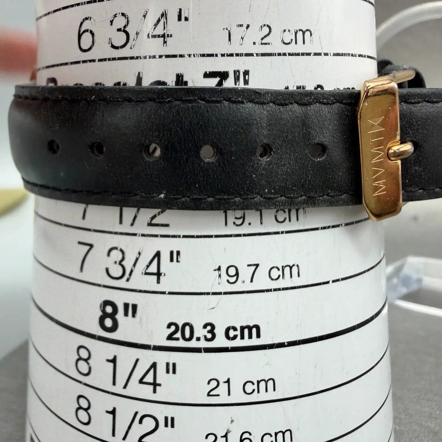 MVMT Boulevard Watch Women 38mm Black Dial Rose Gold Tone Date Leather New BattL10