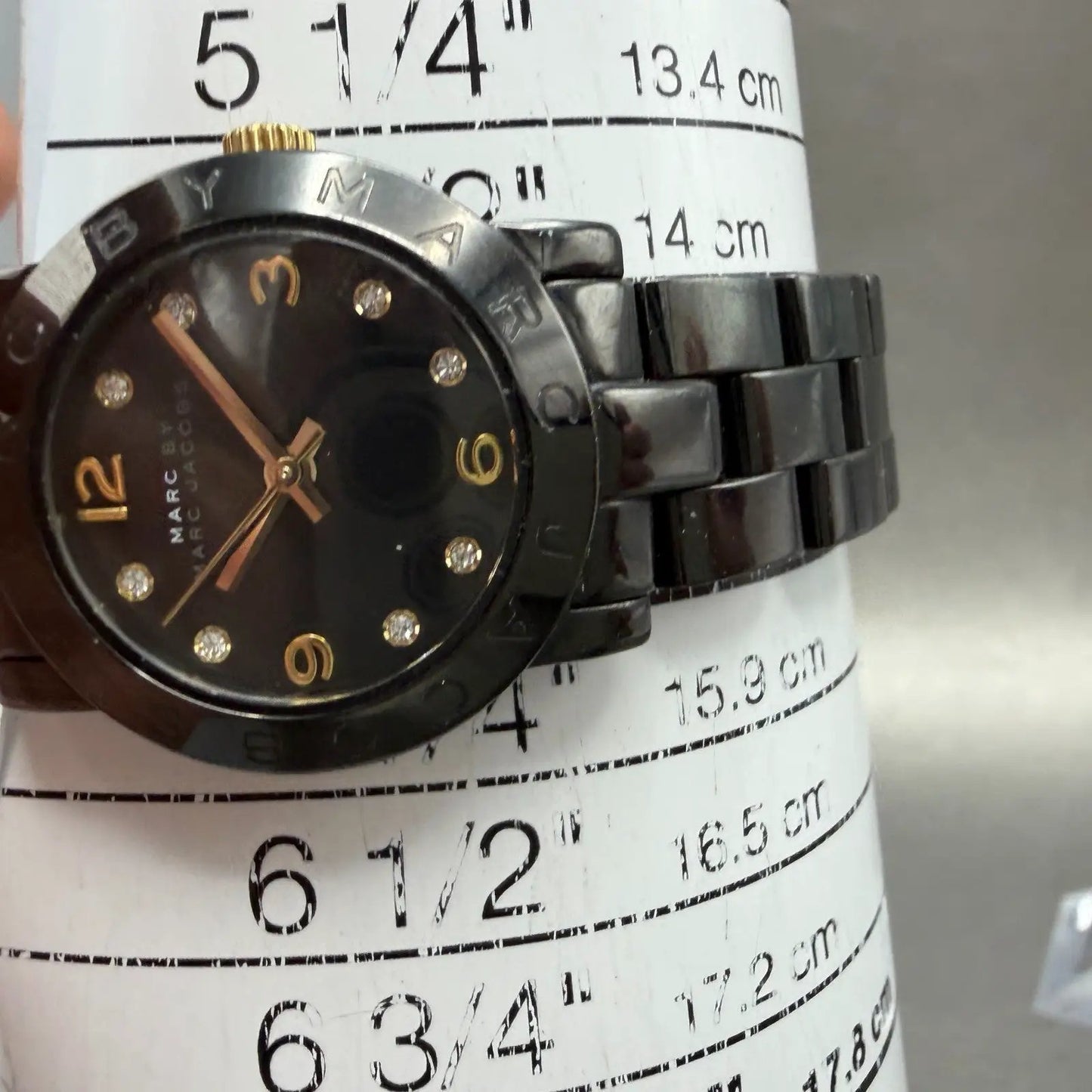 Marc By Marc Jacobs Amy Watch Women 26mm Black Dial Black Tone MBM8593 New Batt10