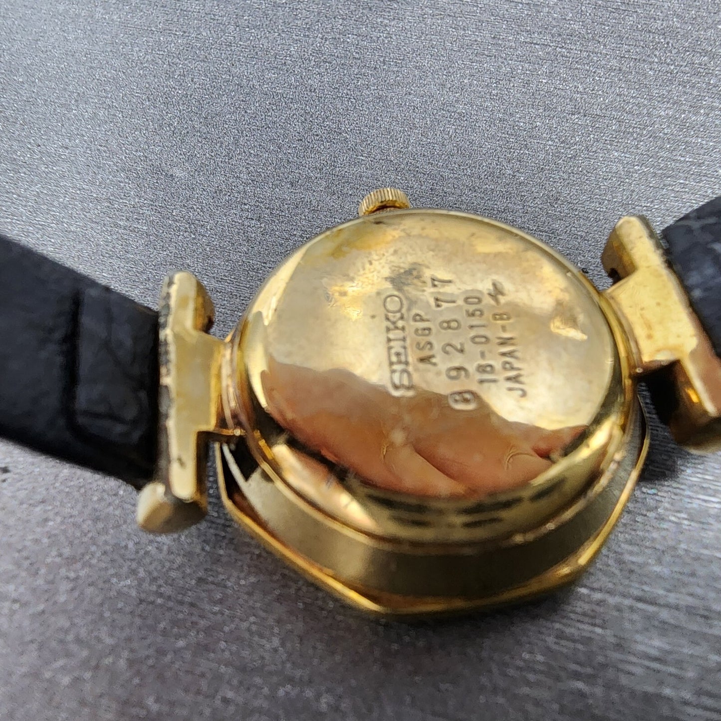 Seiko Watch Women 25mm Brown Dial Gold Plated Octagon 18-0150 New Battery
