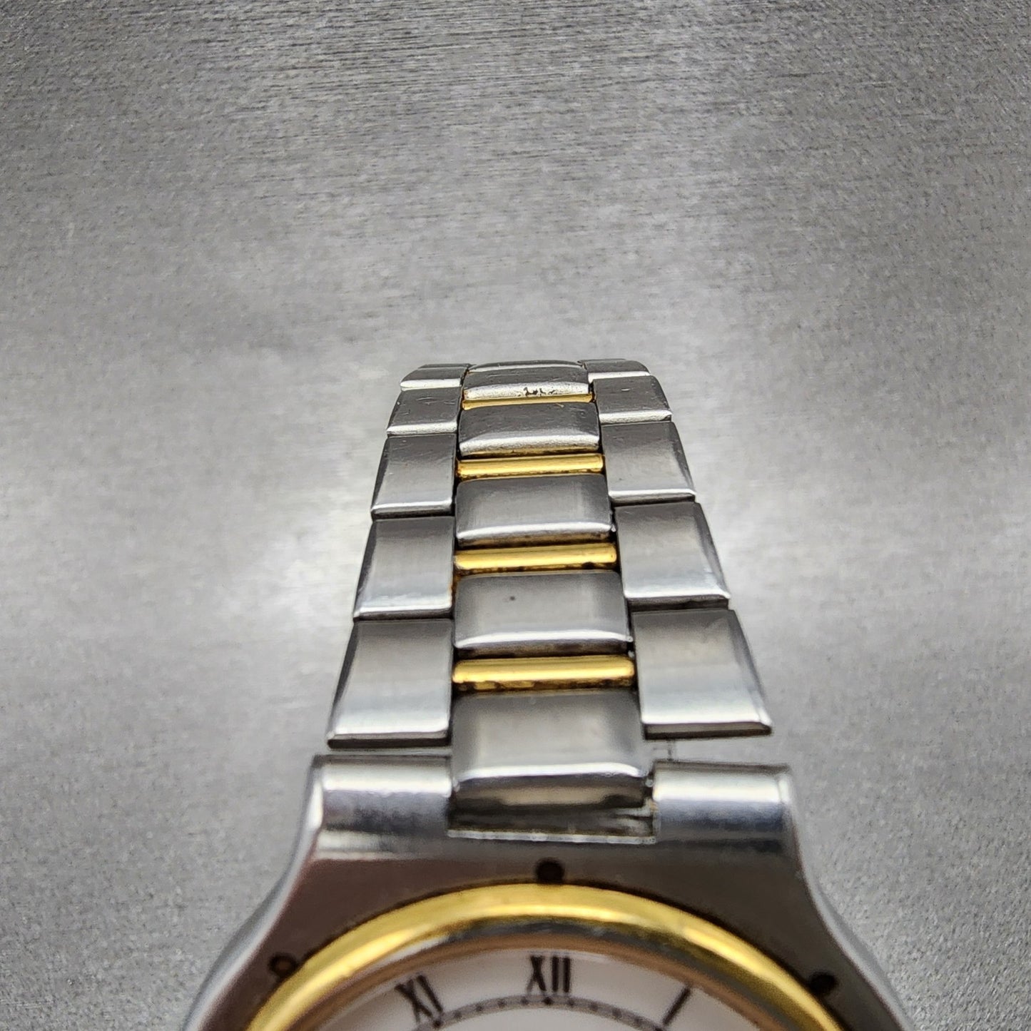 Seiko Landy Watch Men 34mm White Dial Two Tone 5p31-6b00 New Battery