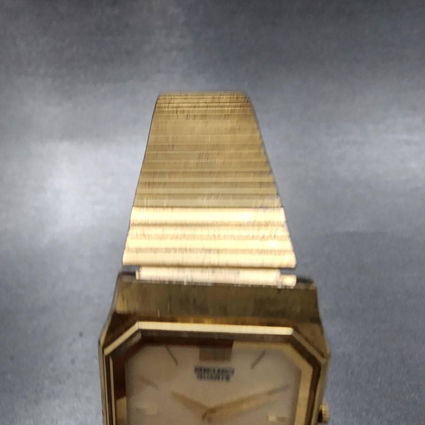 Seiko Tank Watch Men 26mm White Dial Gold Tone Rectangle 7430-5409 New Battery