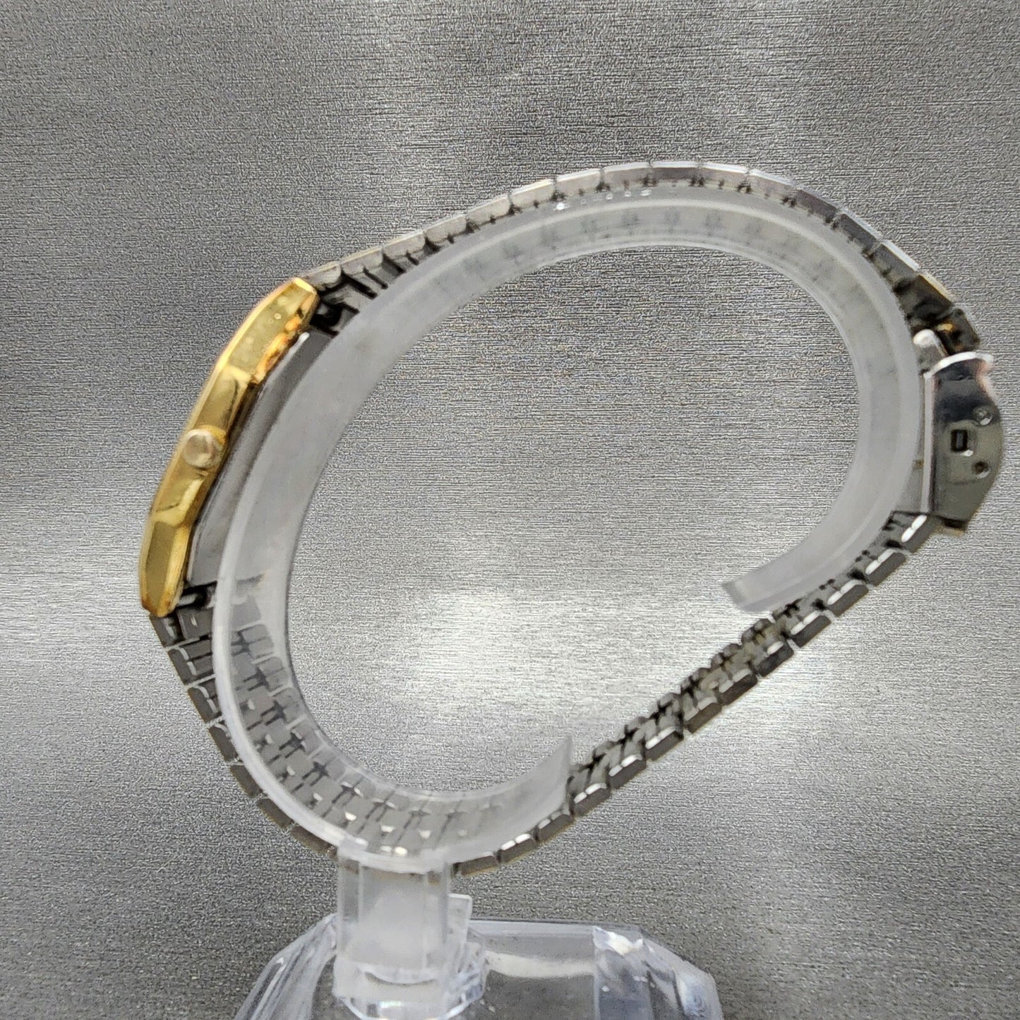 Seiko Tank Watch Men 28mm Gold Dial Gold Tone Octagon 7430-5079 New Battery